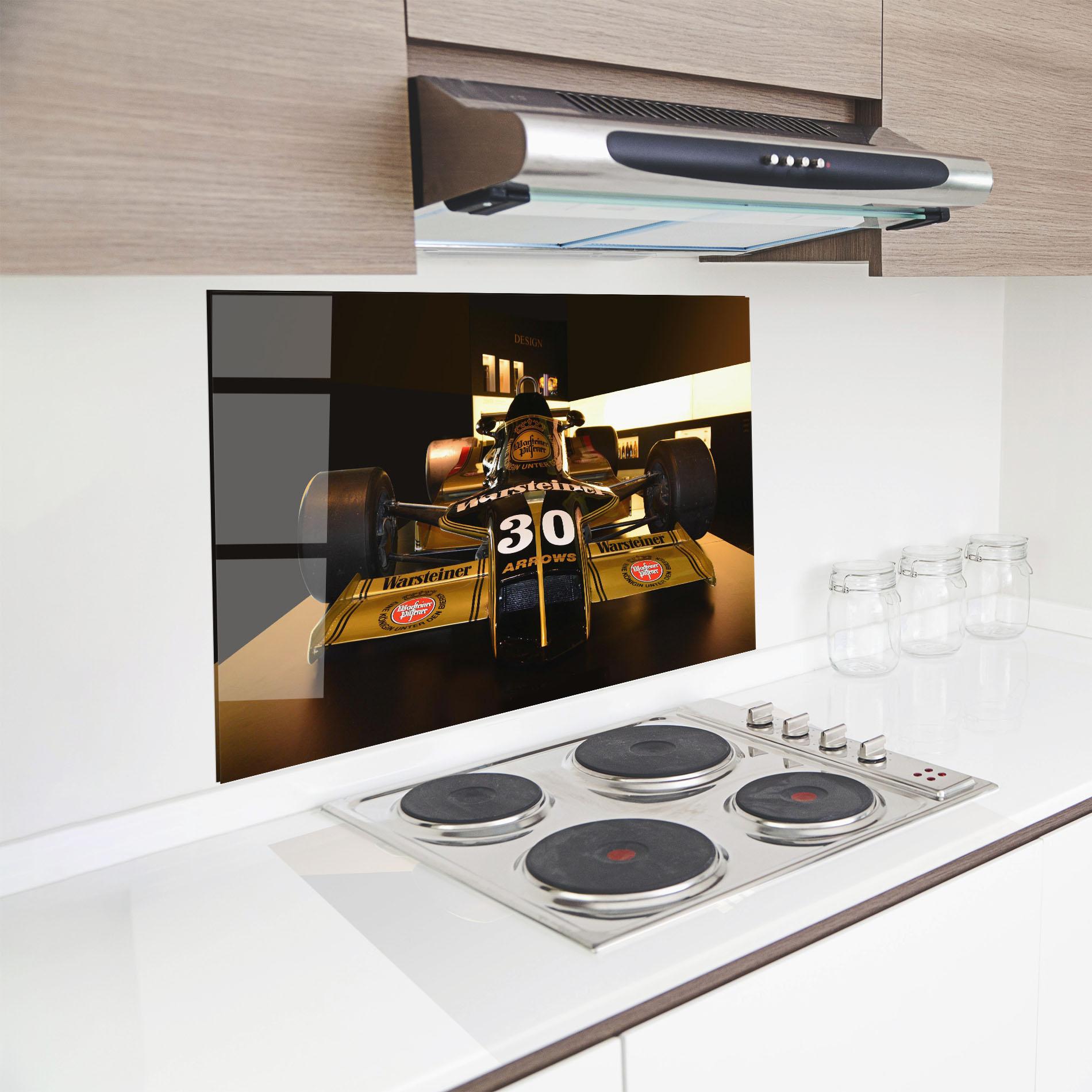 Panou Sticla Bucatarie Formula 1 Car Color mockup 8