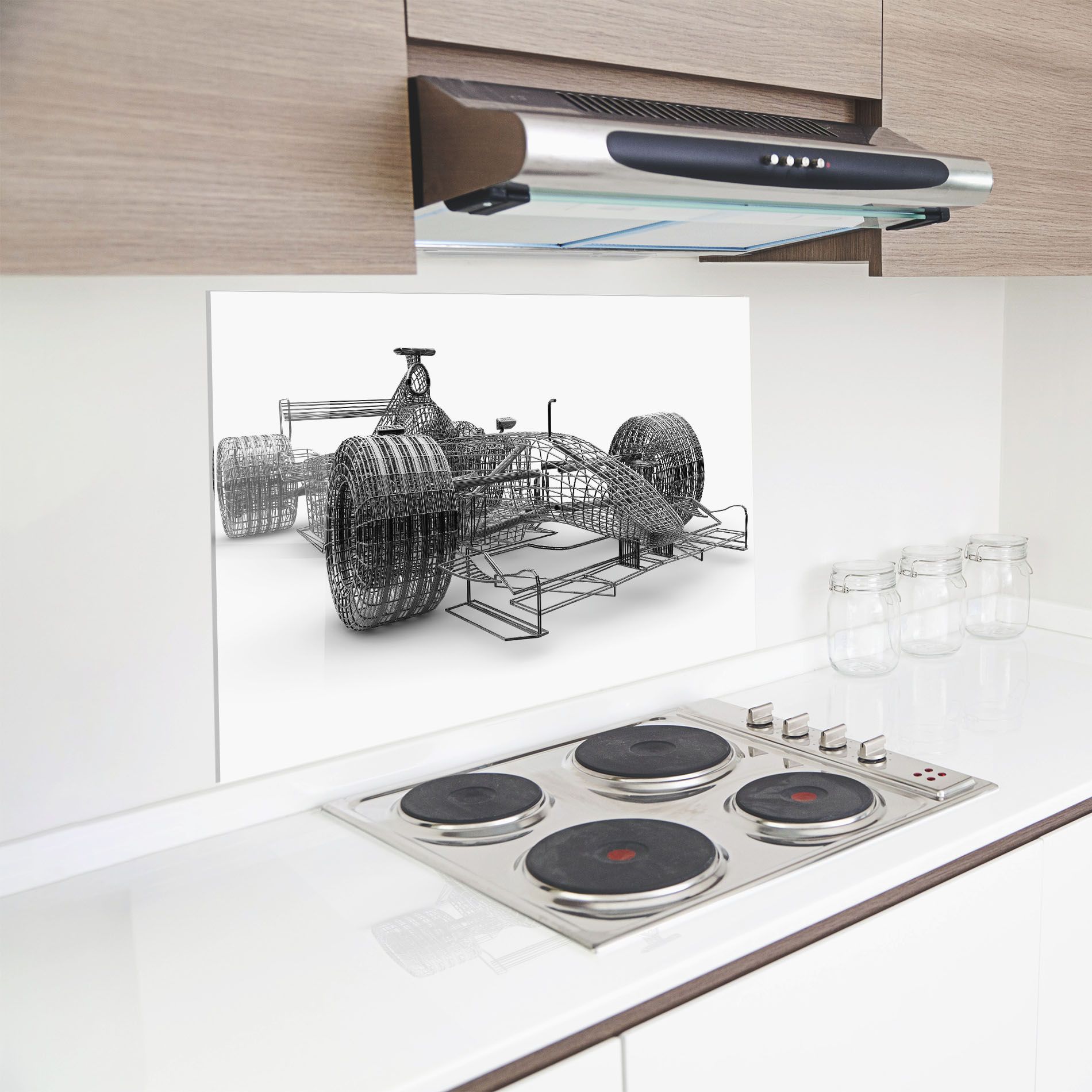 Wireframe F1 Car mockup 8