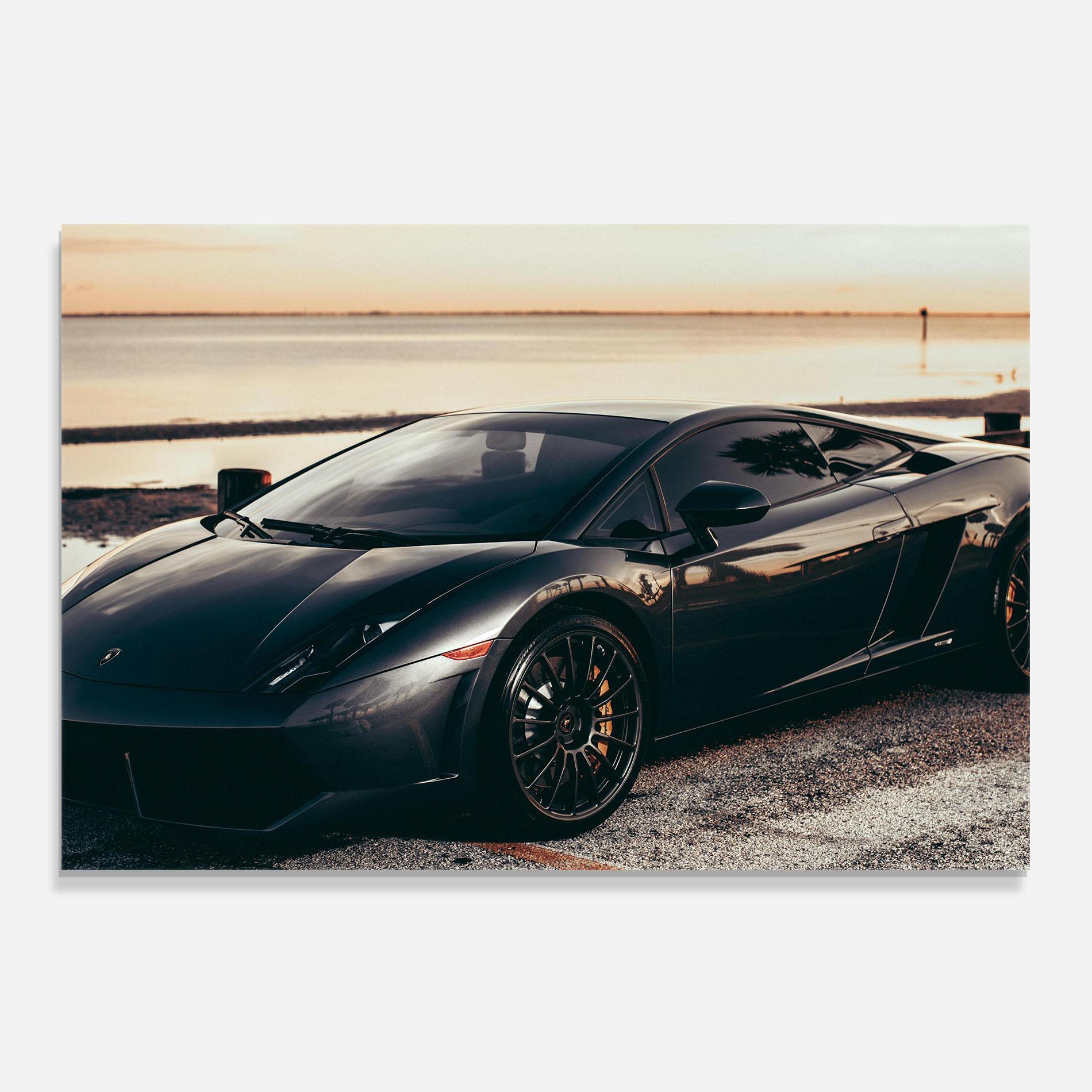 Panou Sticla Bucatarie Black Lambo Sea mockup 0