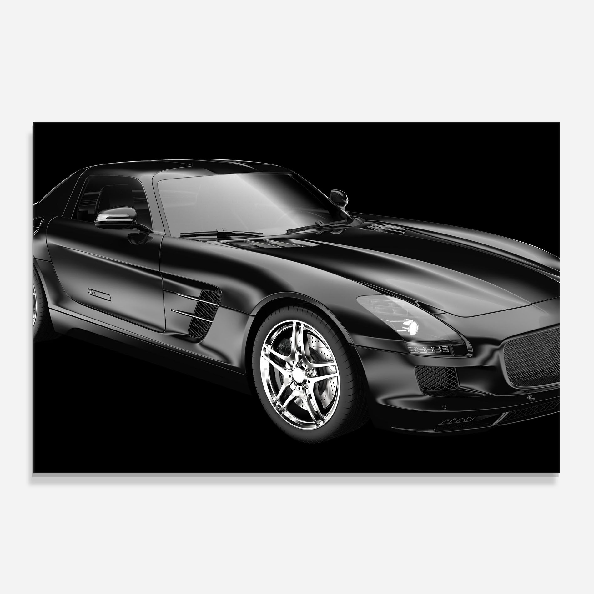 Black Matte Mercedes mockup 0