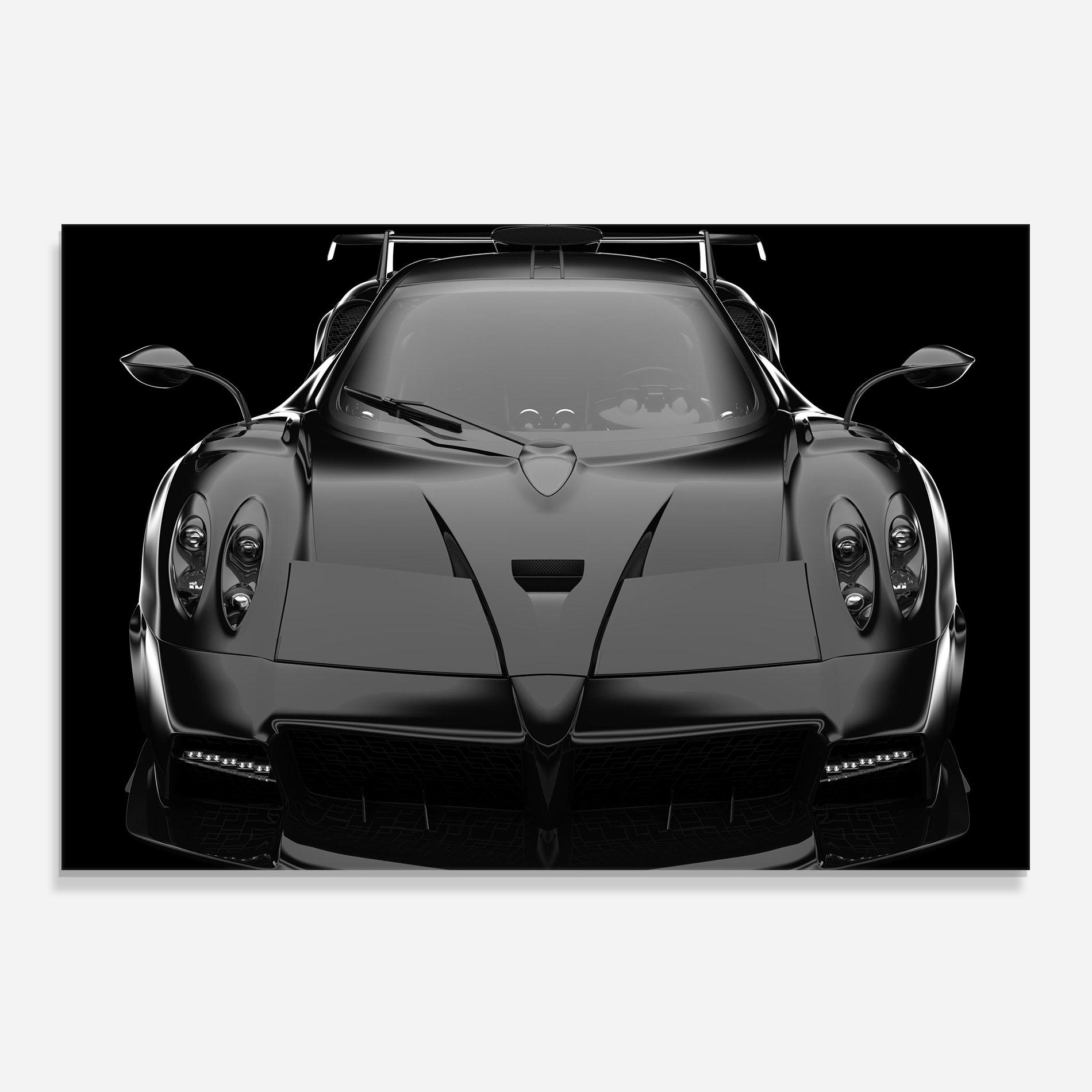 Panou Sticla Bucatarie Black Matte Pagani mockup 0