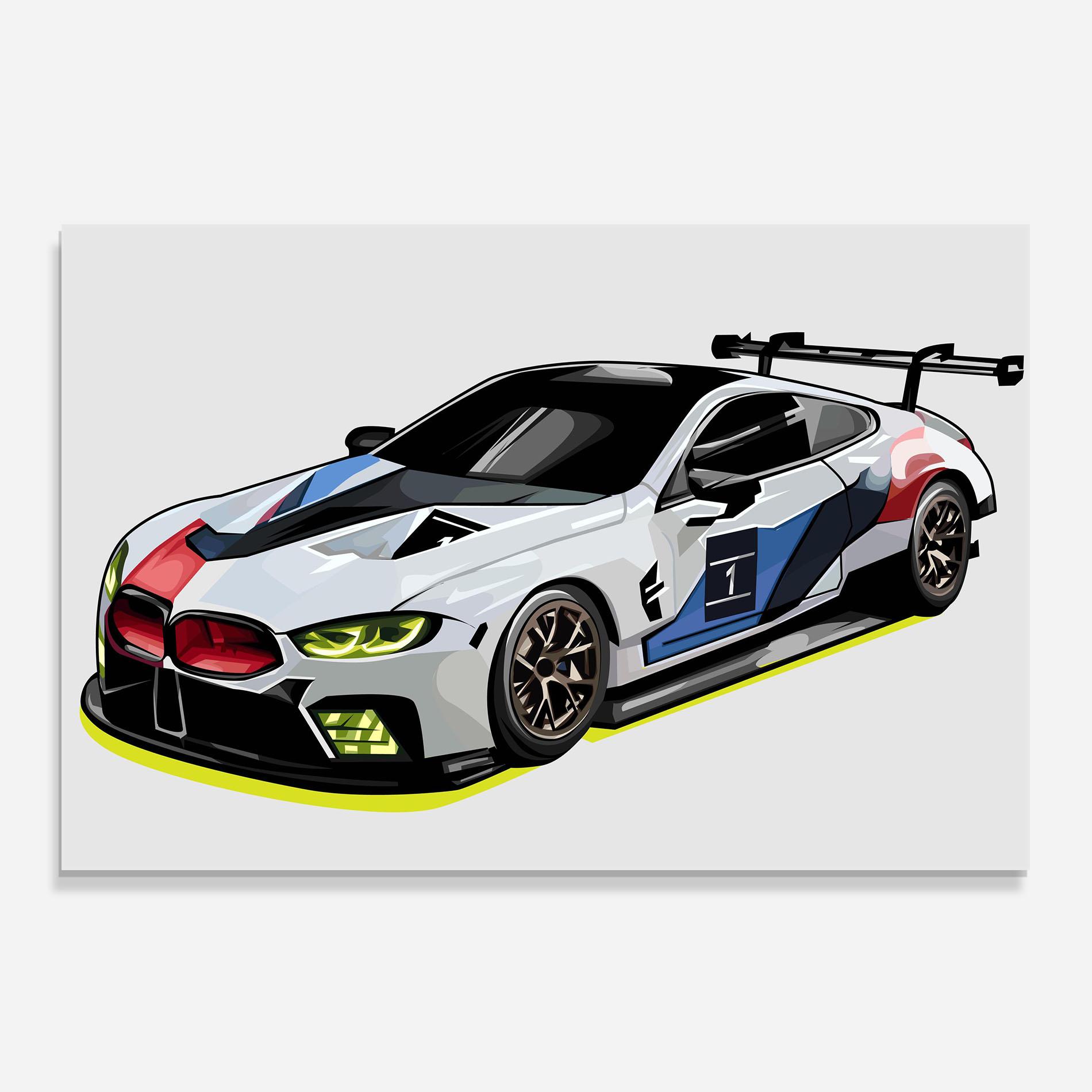 Panou Sticla Bucatarie Bmw Sport Car mockup 0