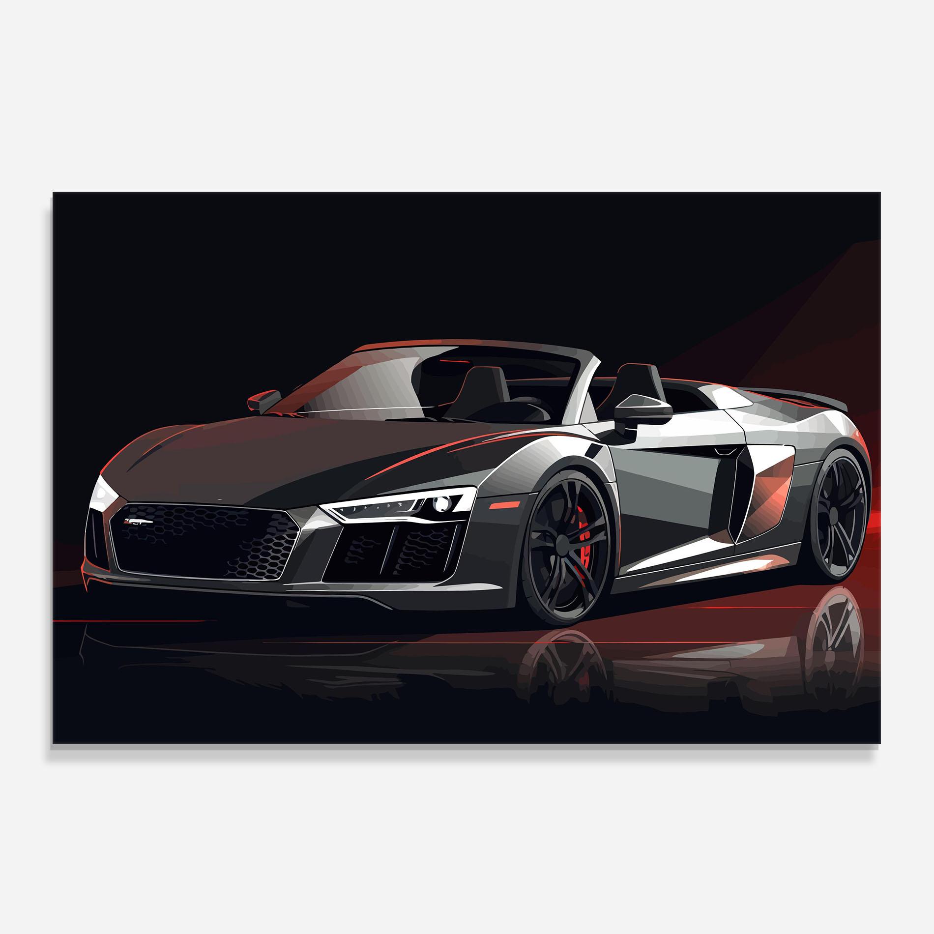 Panou Sticla Bucatarie Cool Grey Car mockup 0