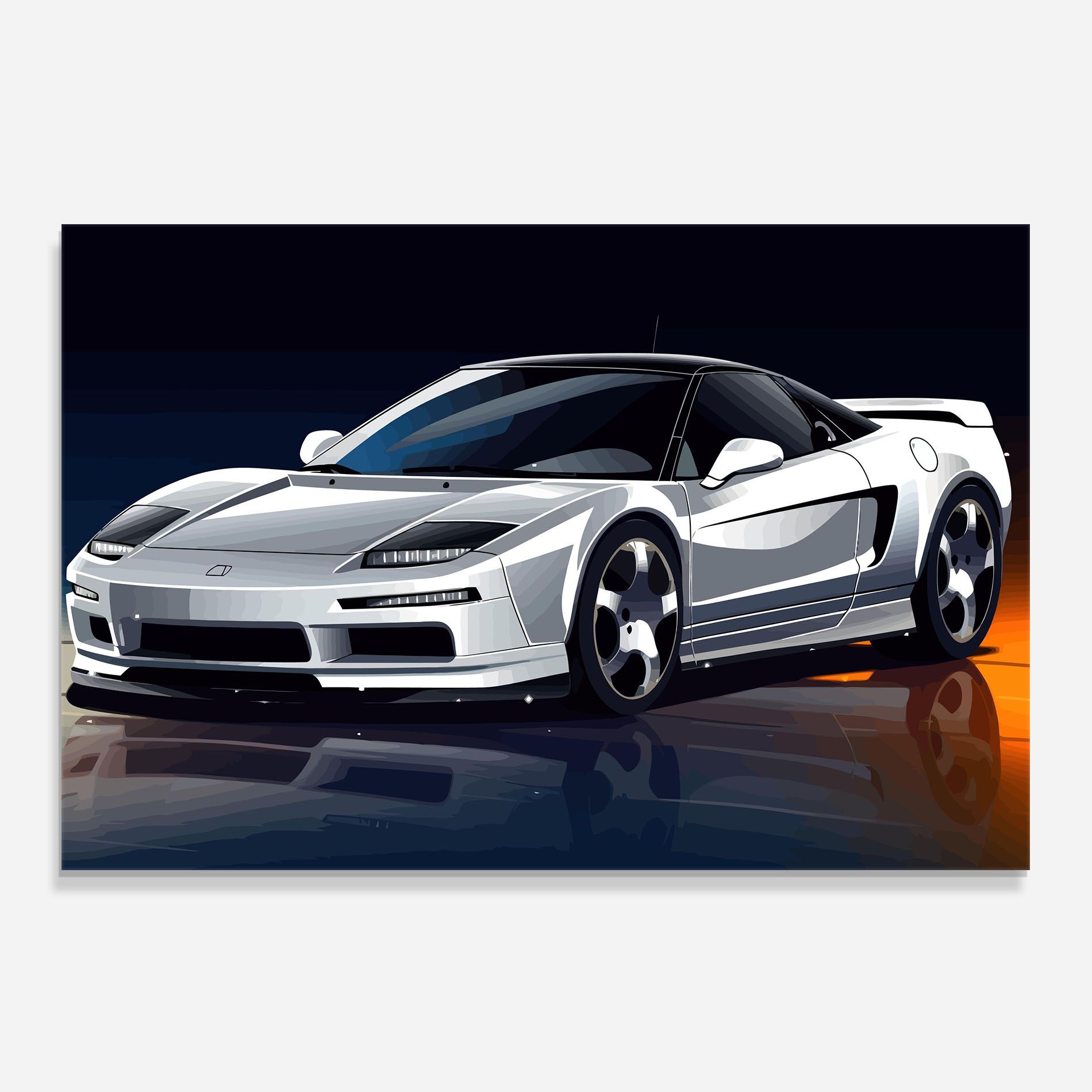 Cool White Car mockup 0