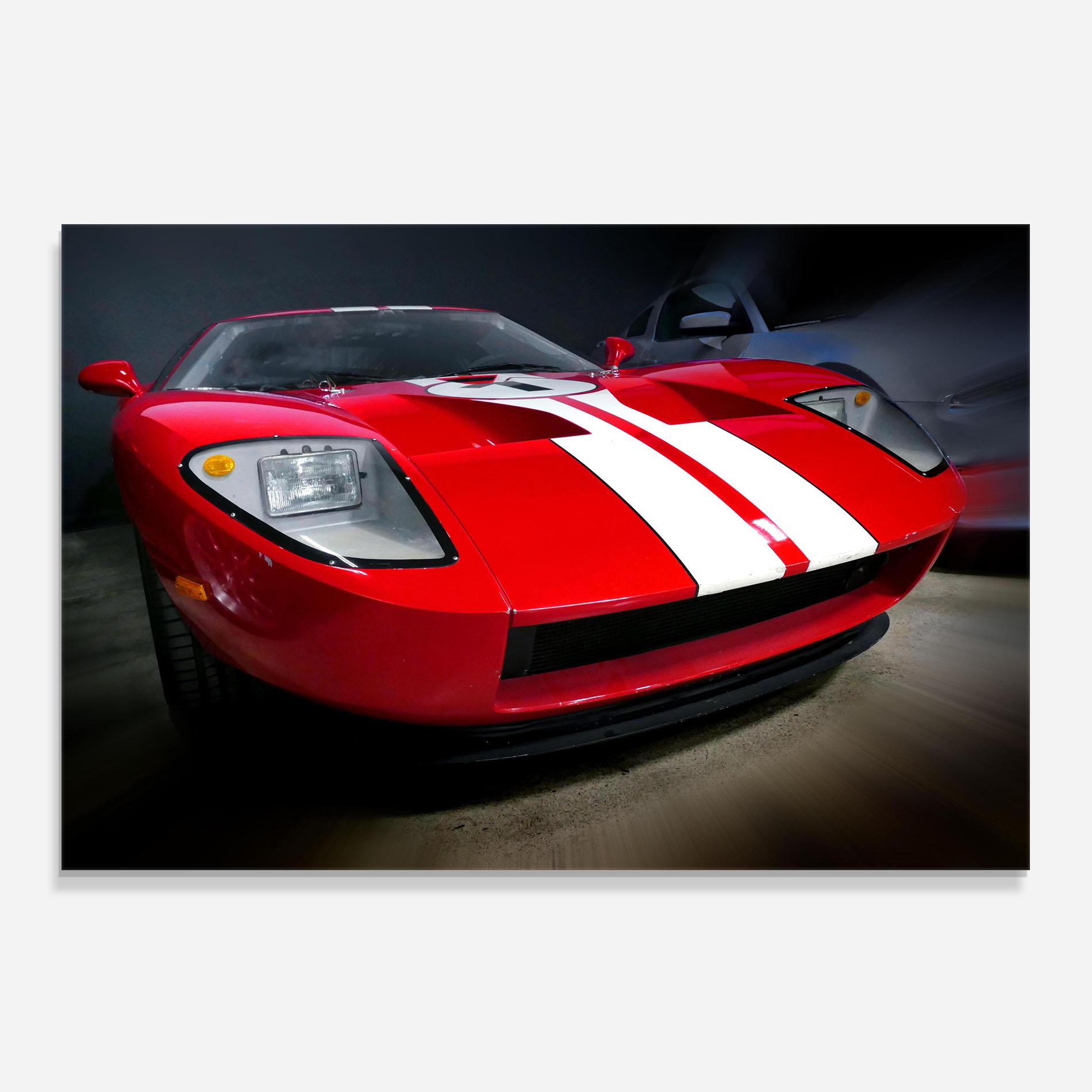 Panou Sticla Bucatarie Red Sport Car mockup 0