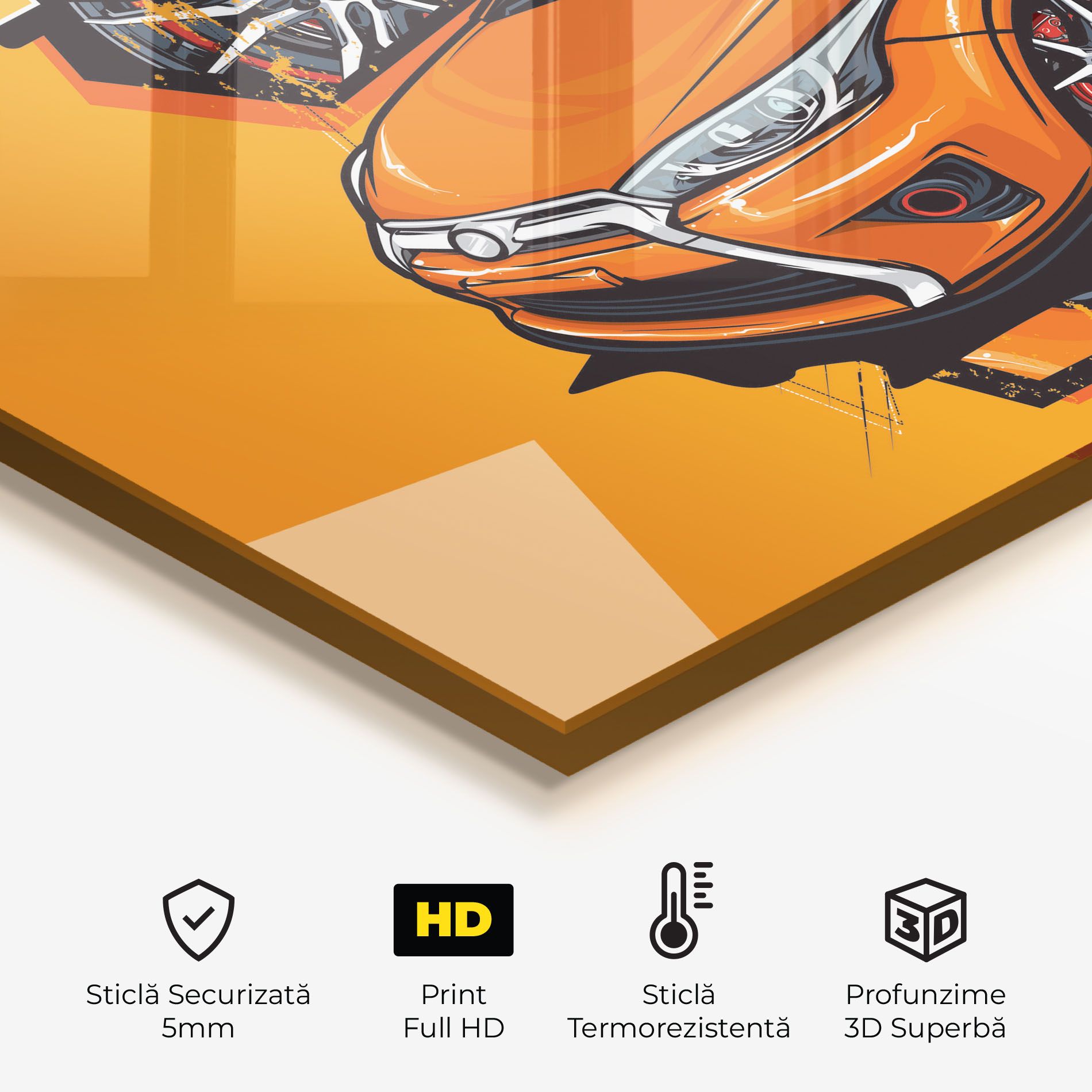 Racing Orange Car mockup 2