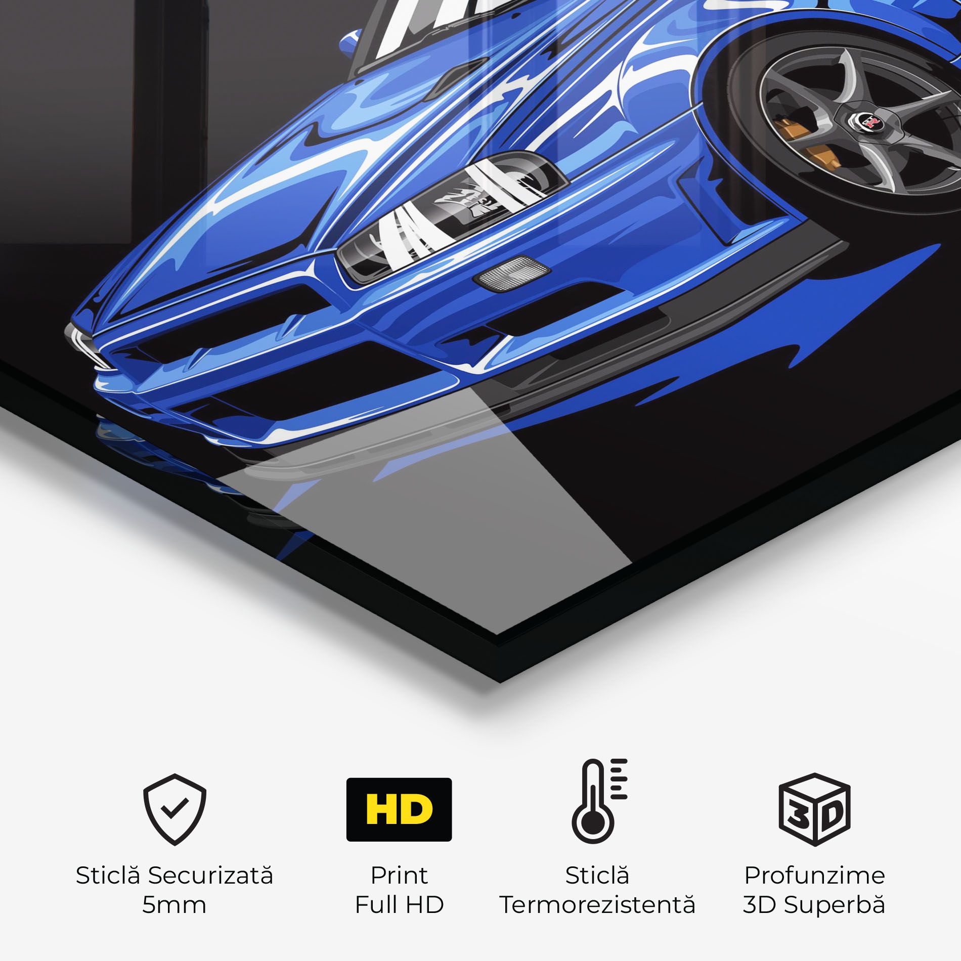 Sport Blue Car mockup 2