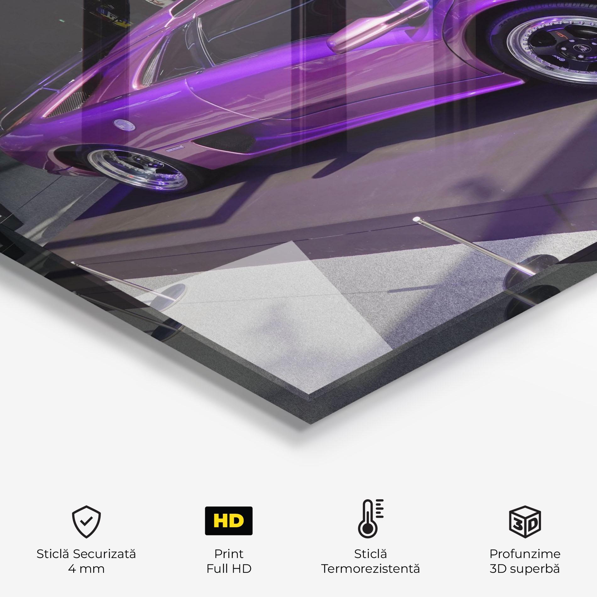 Panou Sticla Bucatarie Purple Lambo mockup 2