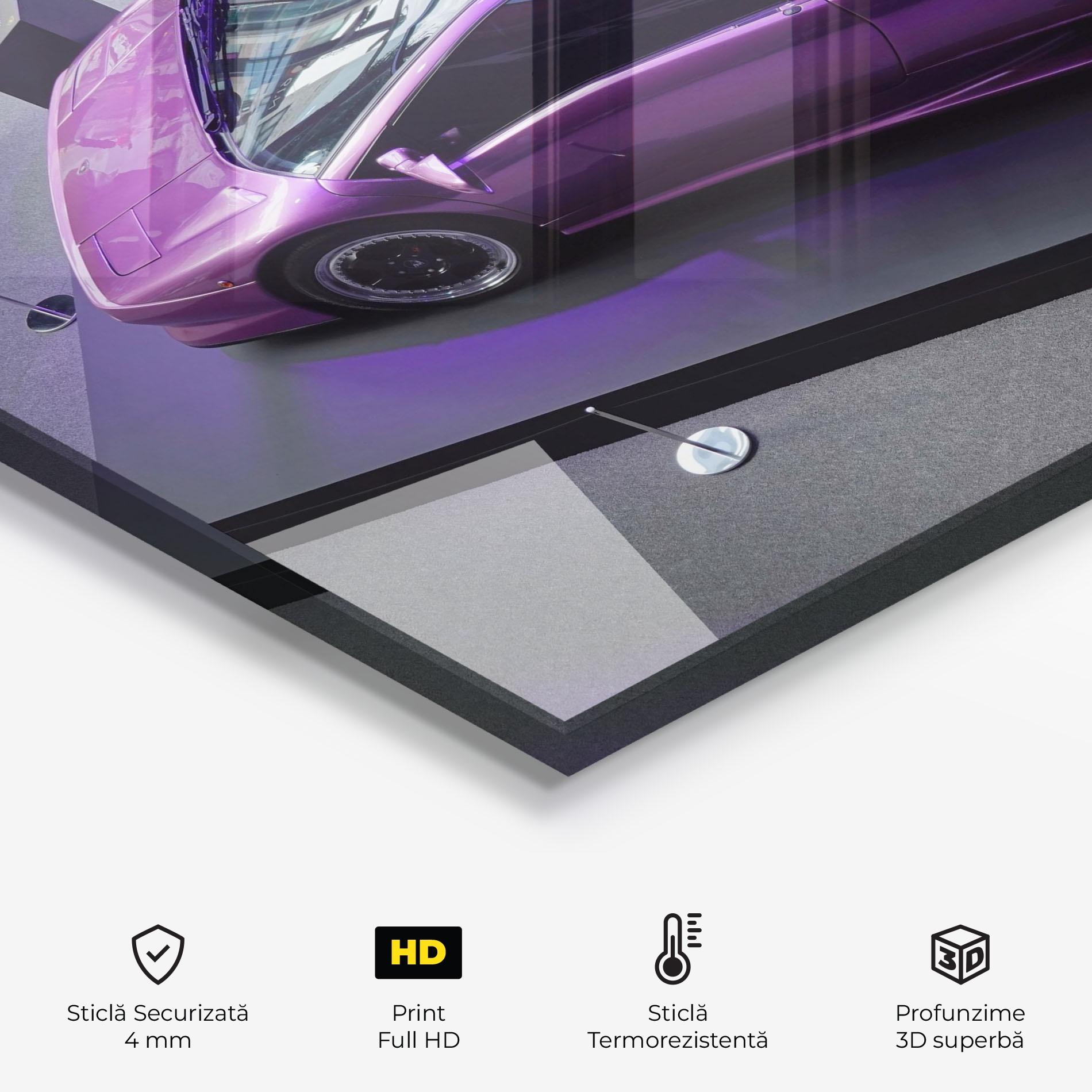 Panou Sticla Bucatarie Purple Old Lambo mockup 2