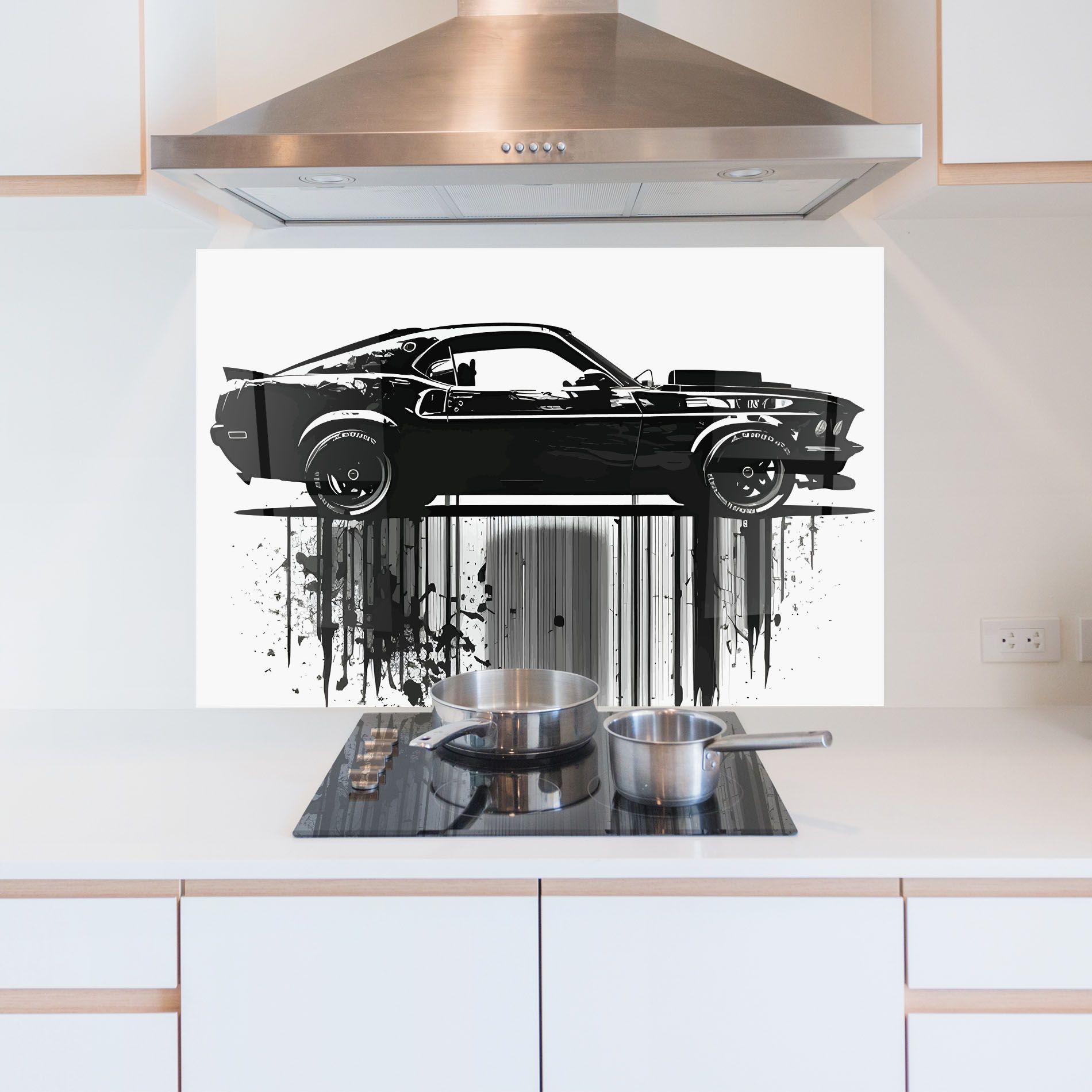 Black Car Drowing mockup 5