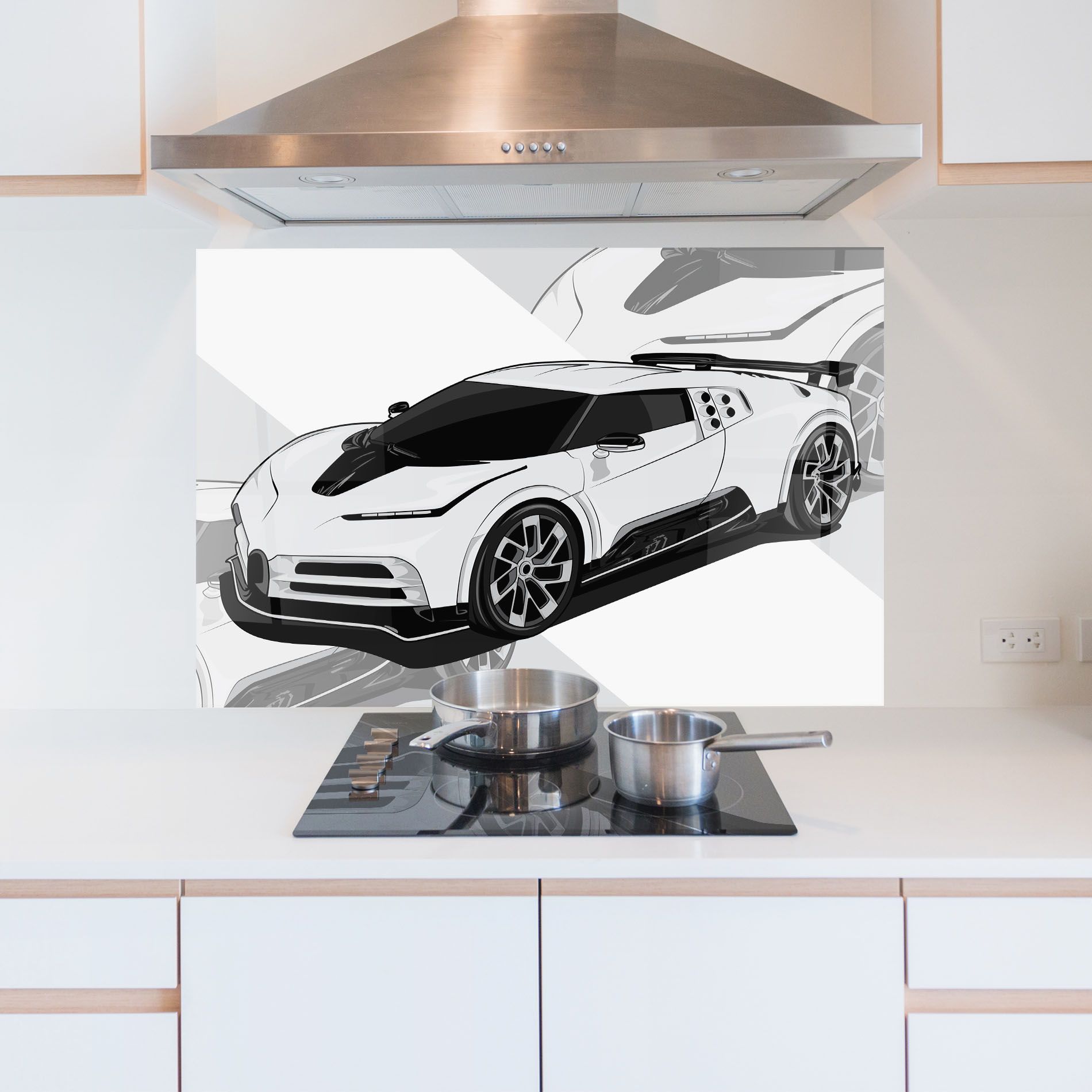 Sport White Car mockup 5