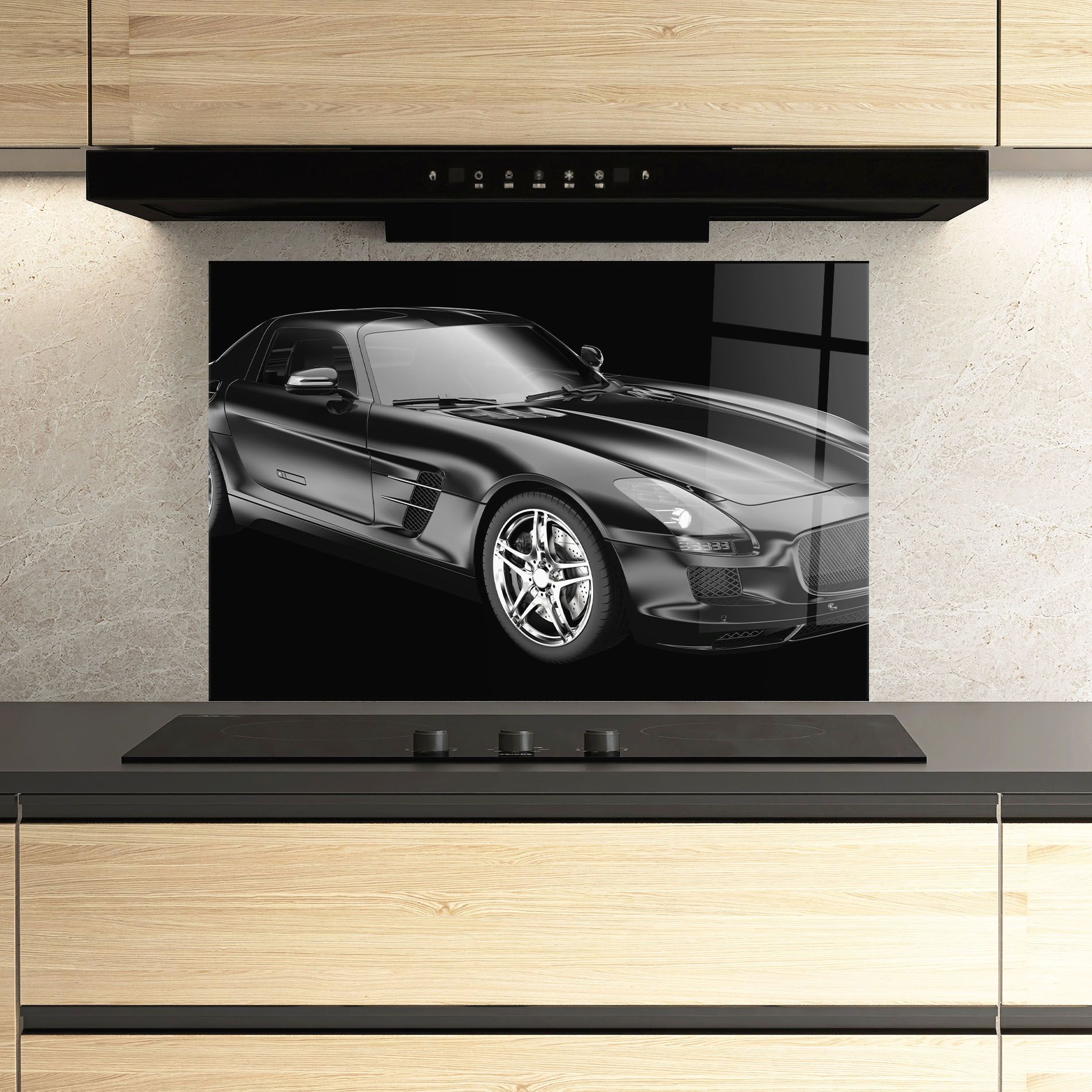 Black Matte Mercedes mockup 3