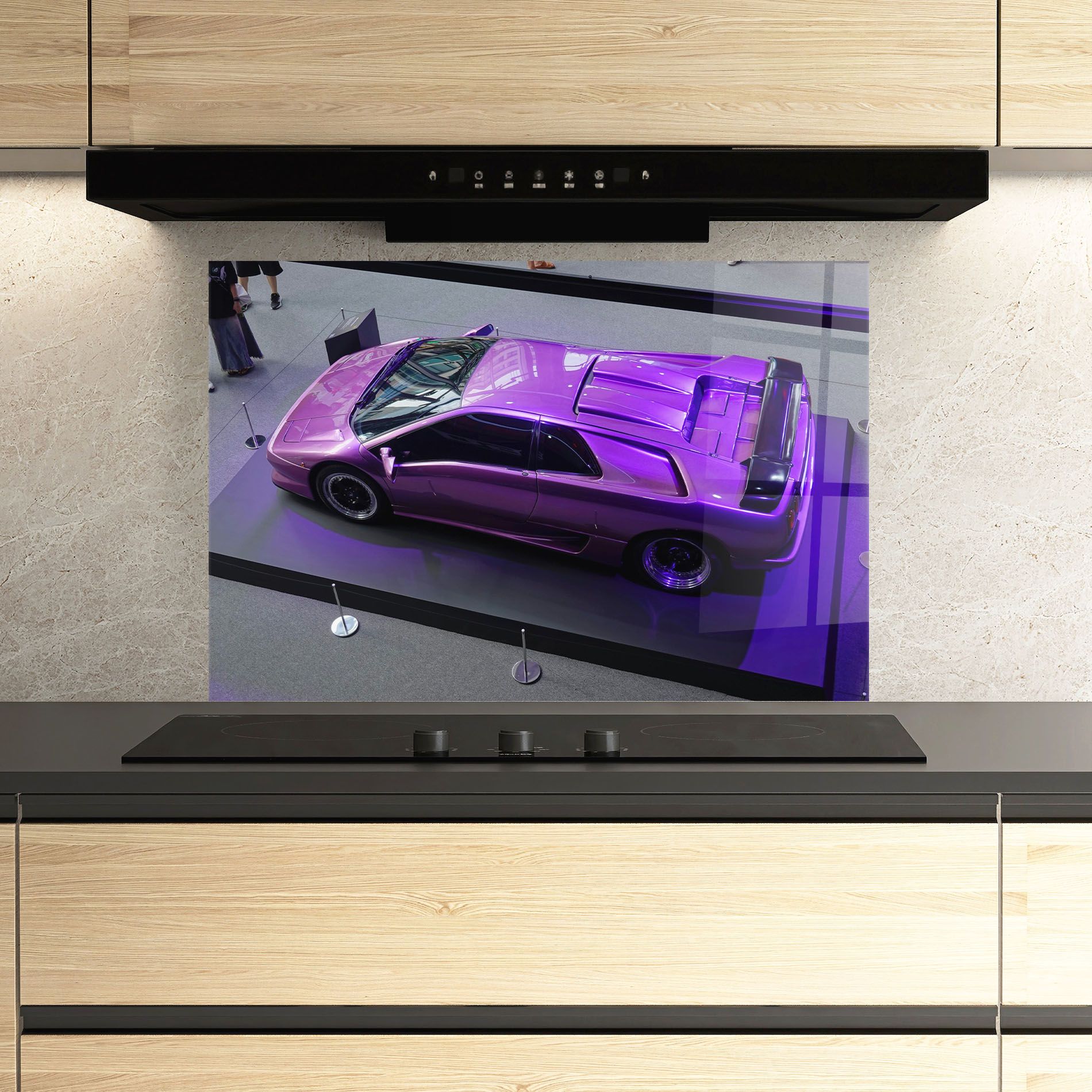 Purple Old Lambo mockup 3