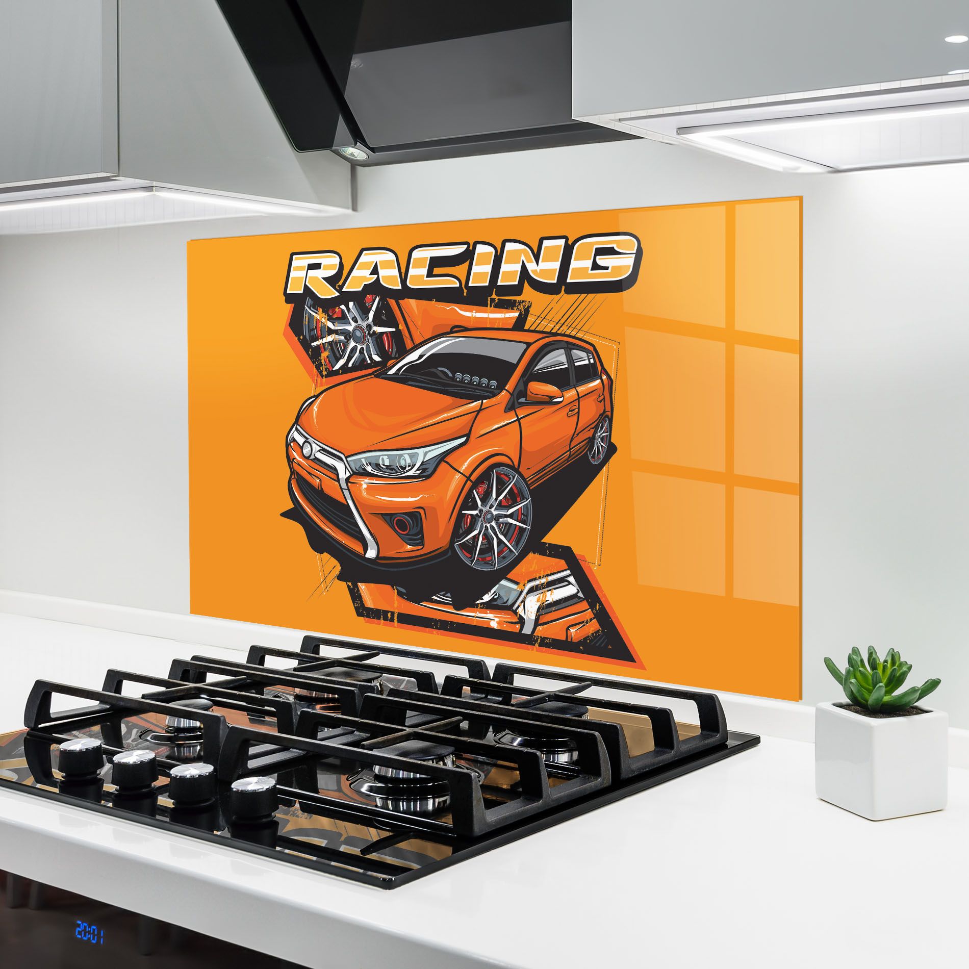 Racing Orange Car mockup 6