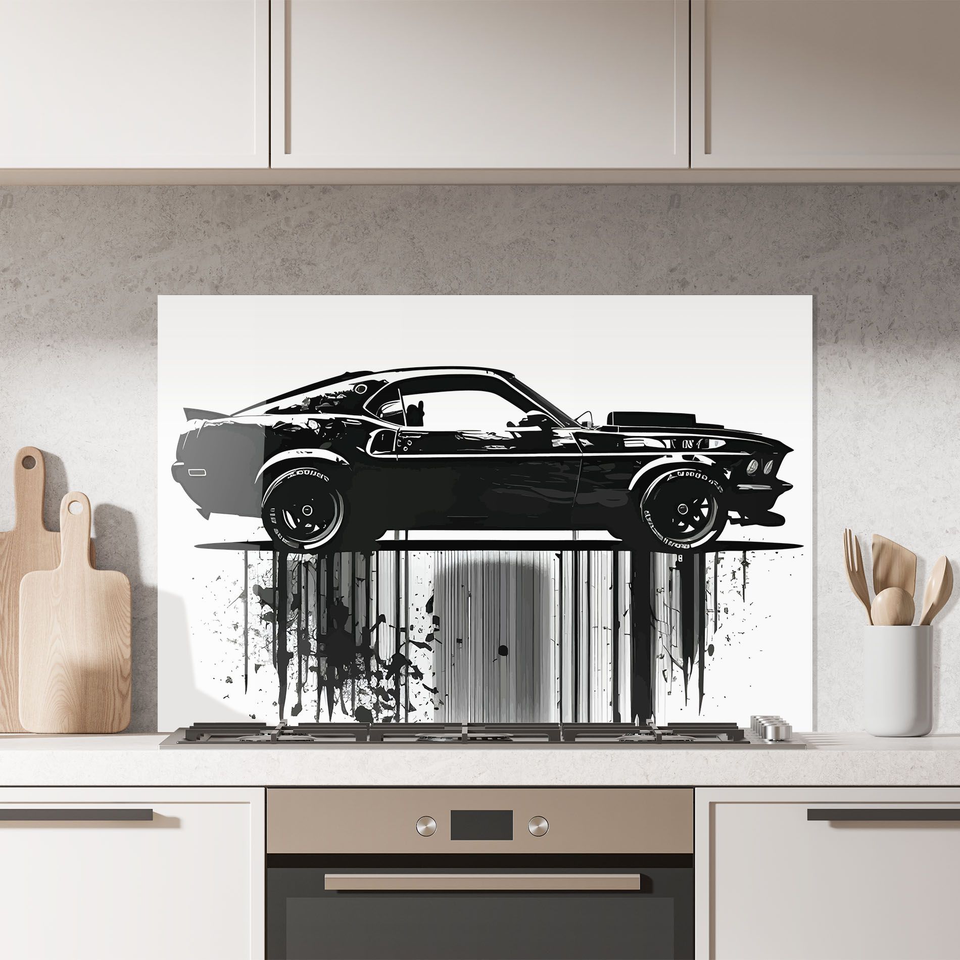 Black Car Drowing mockup 7