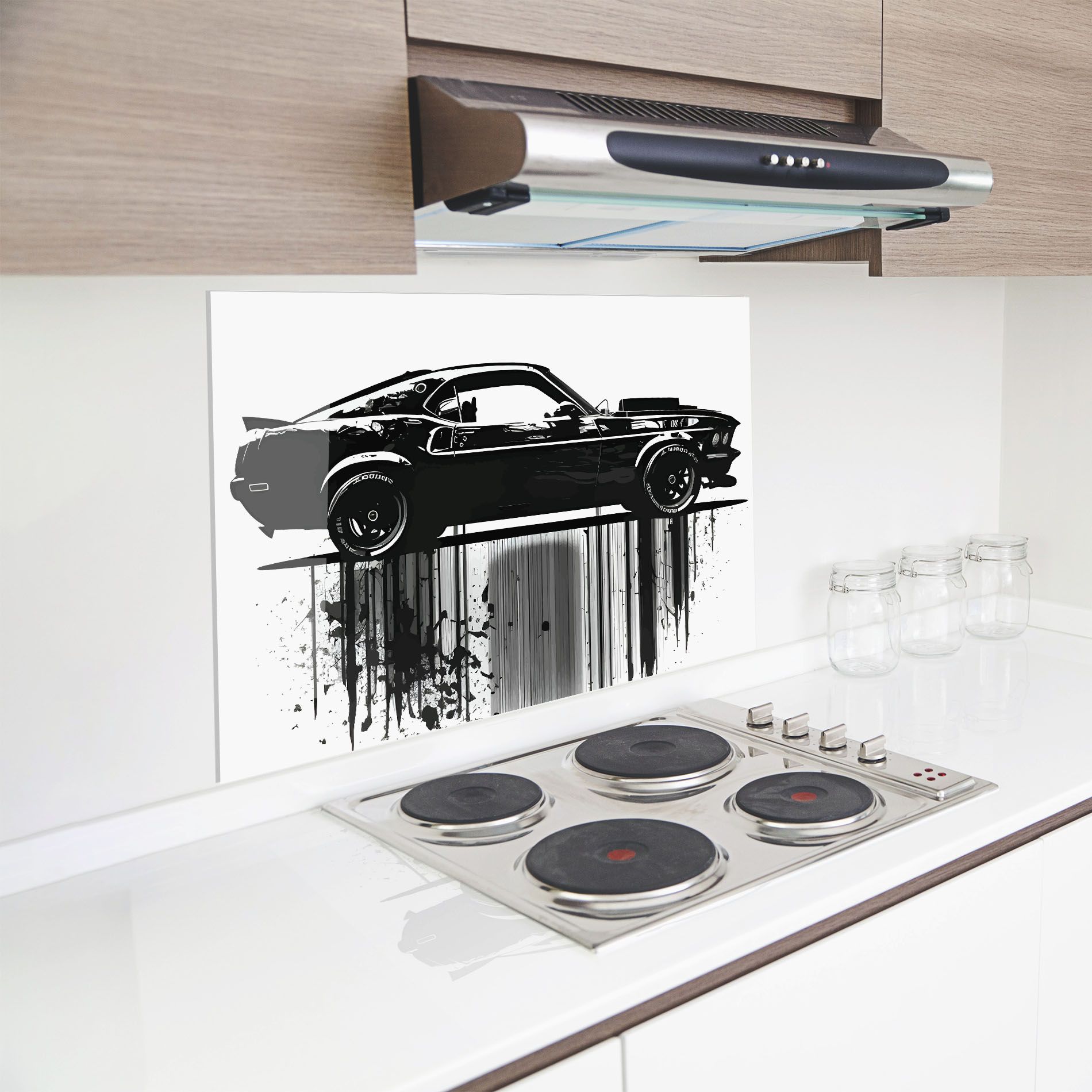 Black Car Drowing mockup 8