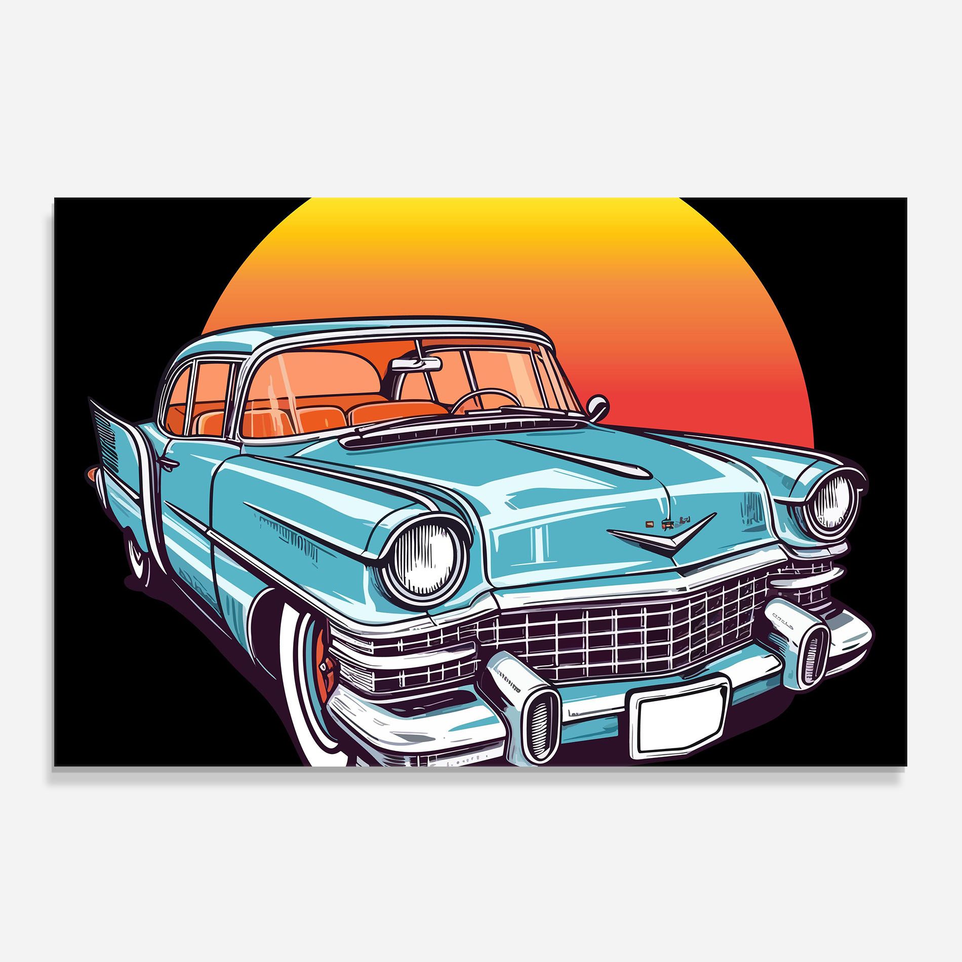 Blue Sunset Car mockup 0
