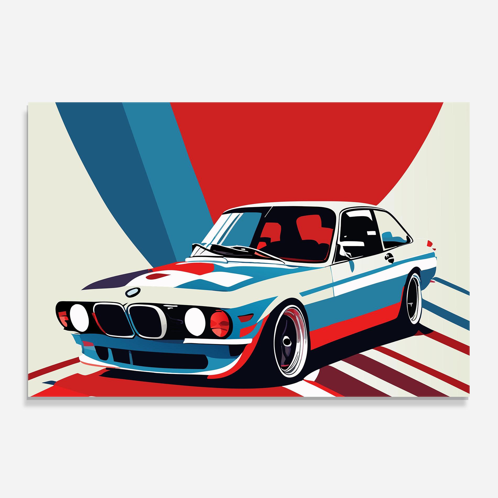 Panou Sticla Bucatarie Vintage Bmw mockup 0