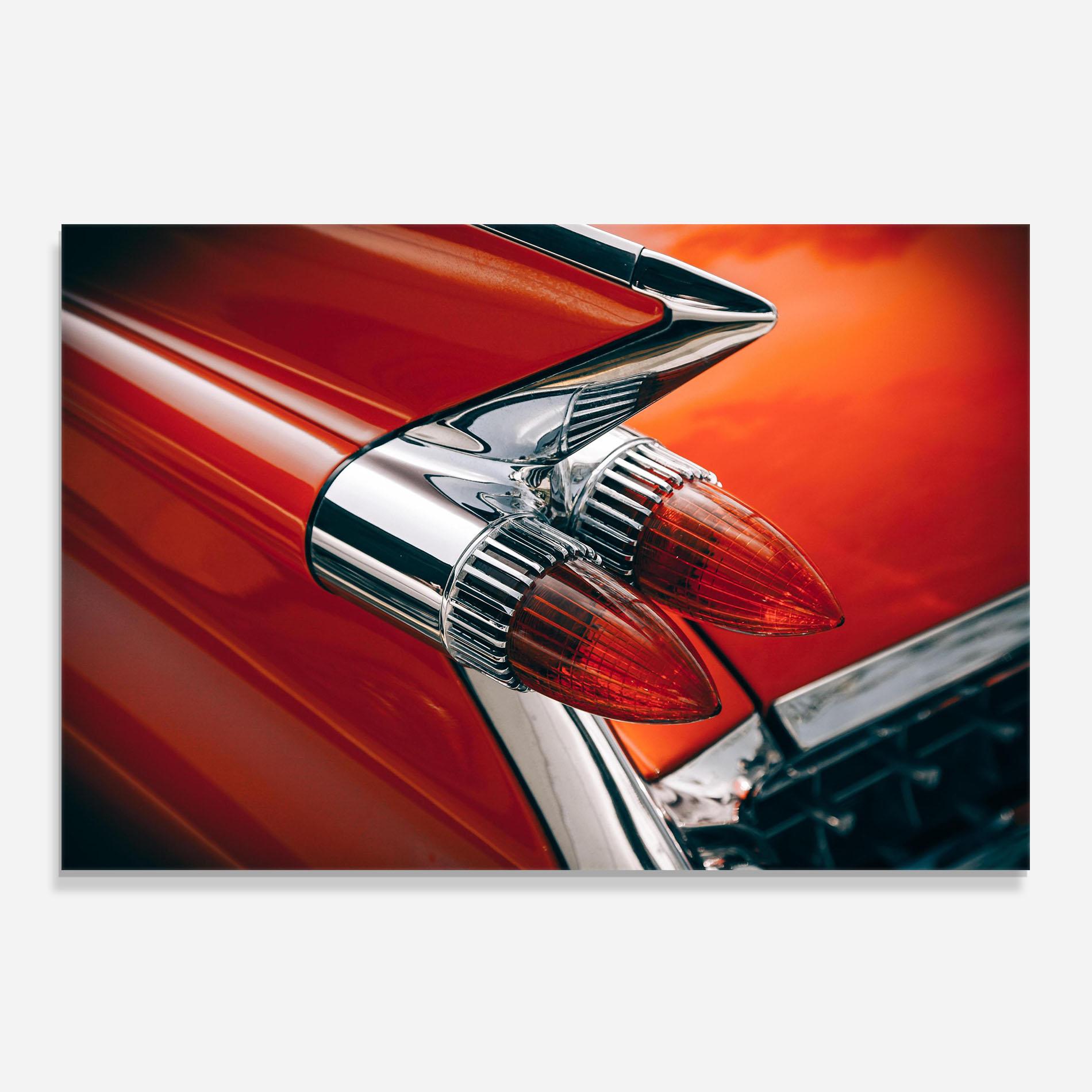 Panou Sticla Bucatarie Vintage Car Red mockup 0