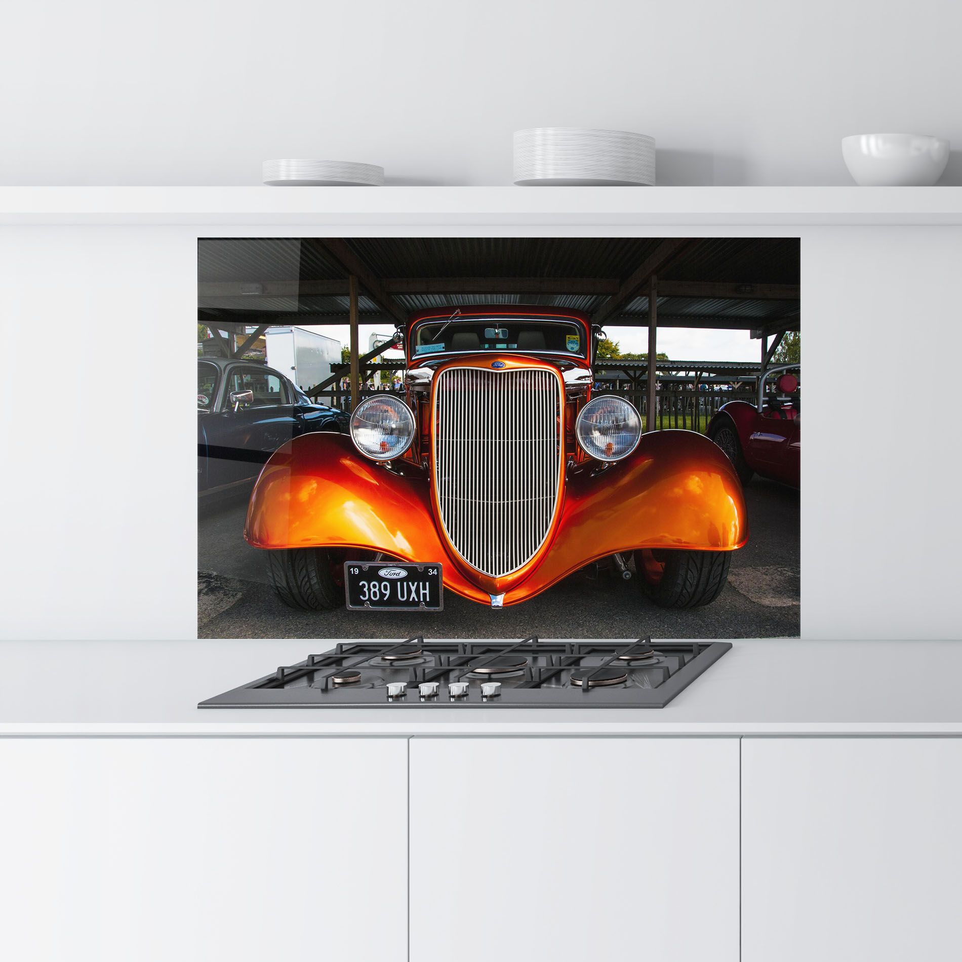 Orange Classic Car mockup 9