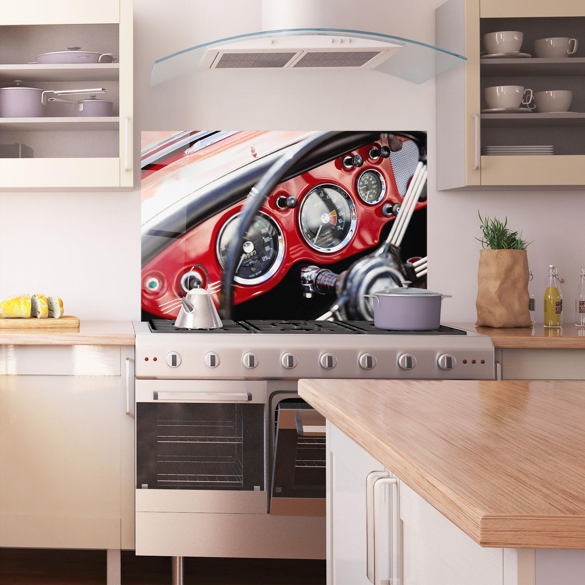 Panou Sticla Bucatarie Classic Black Wheel mockup 1