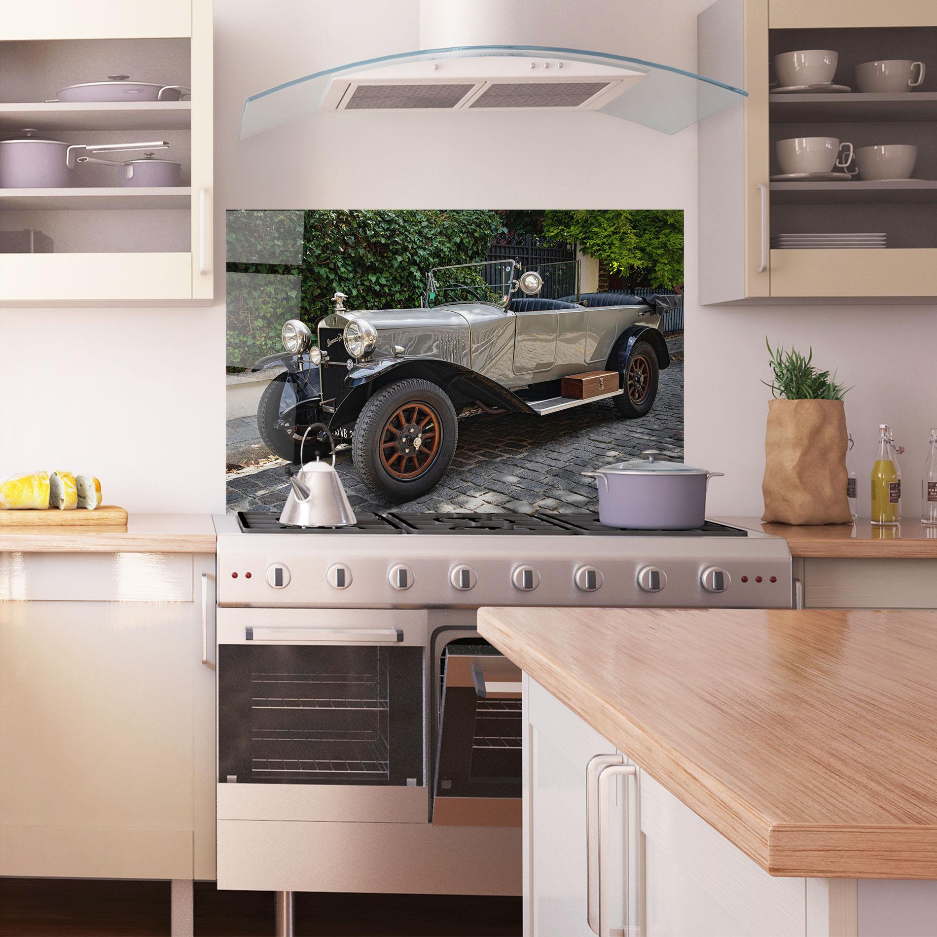 Panou Sticla Bucatarie Cream Car mockup 1