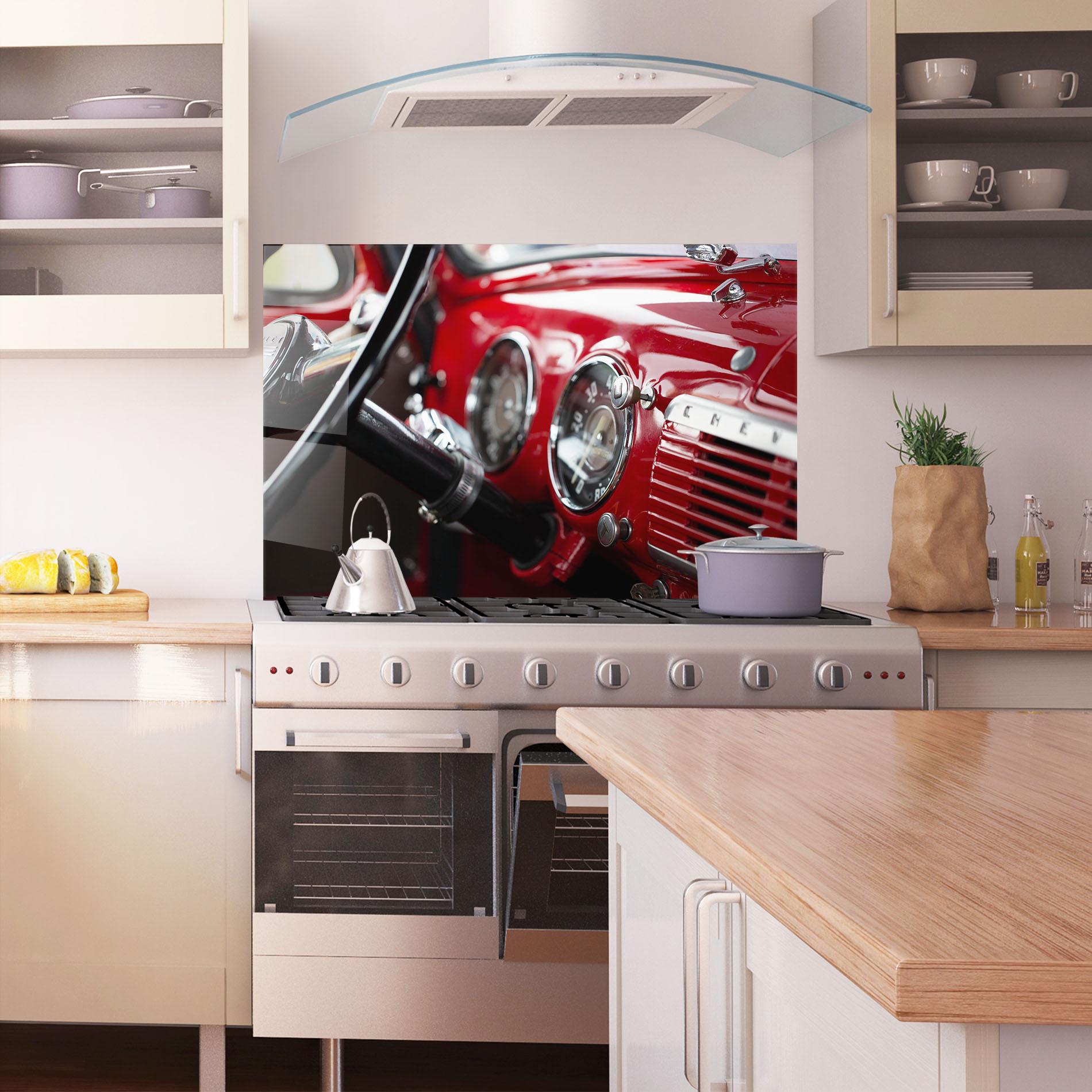 Panou Sticla Bucatarie Shiny Clean Car mockup 1