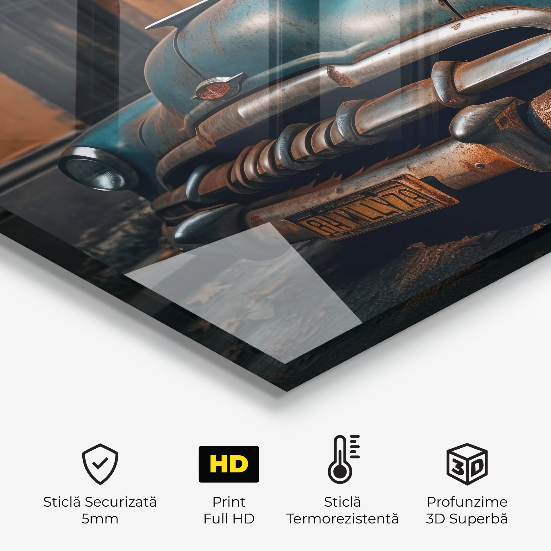 Blue Old Car mockup 2