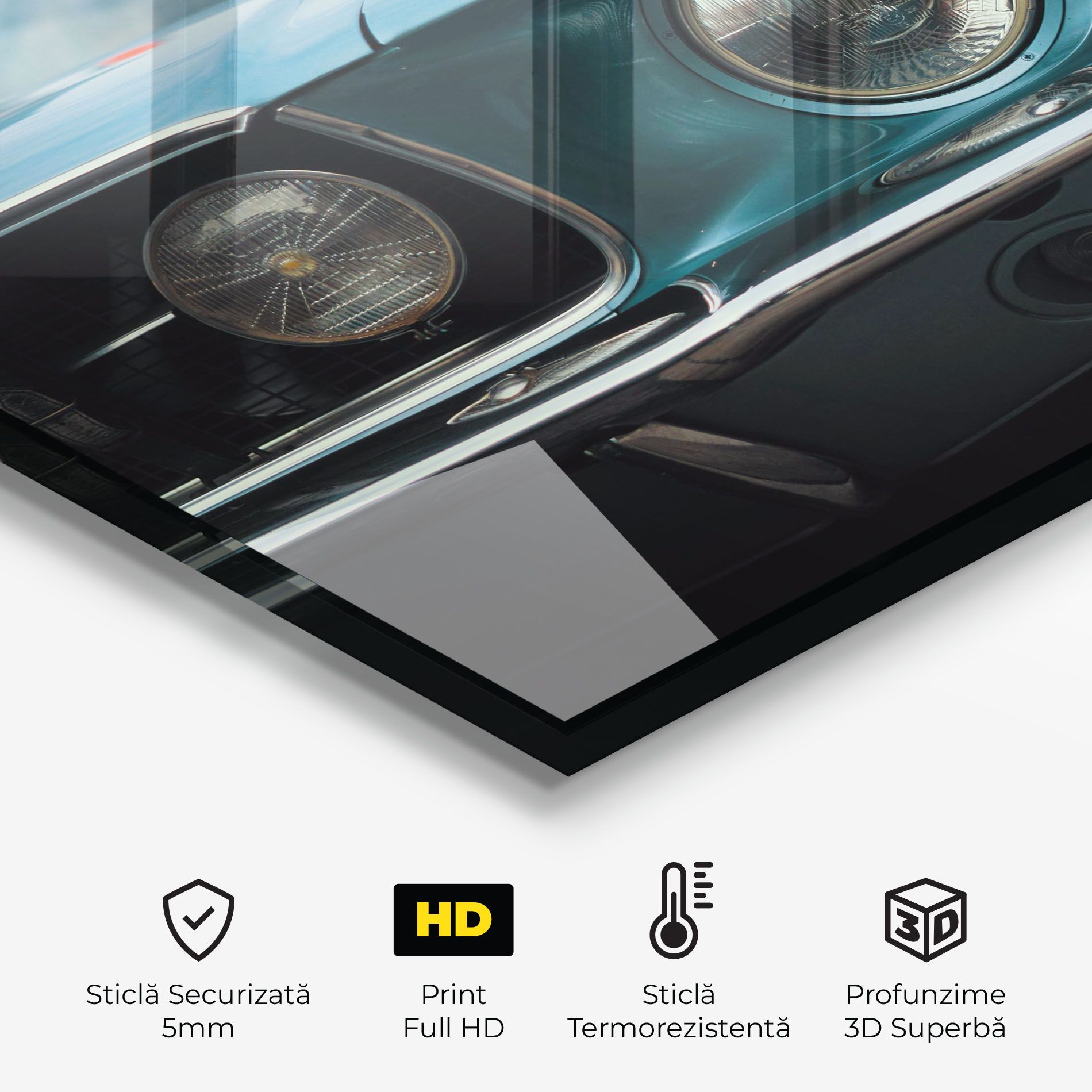 Closeup Blue Car mockup 2