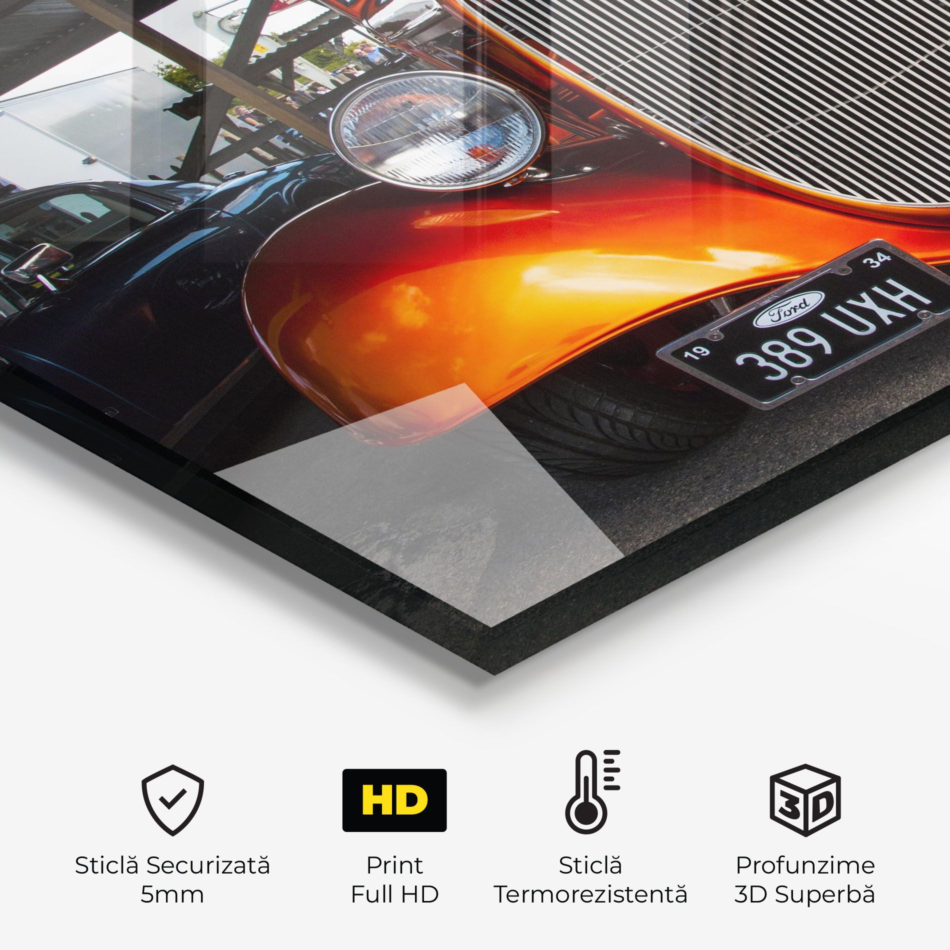 Orange Classic Car mockup 2