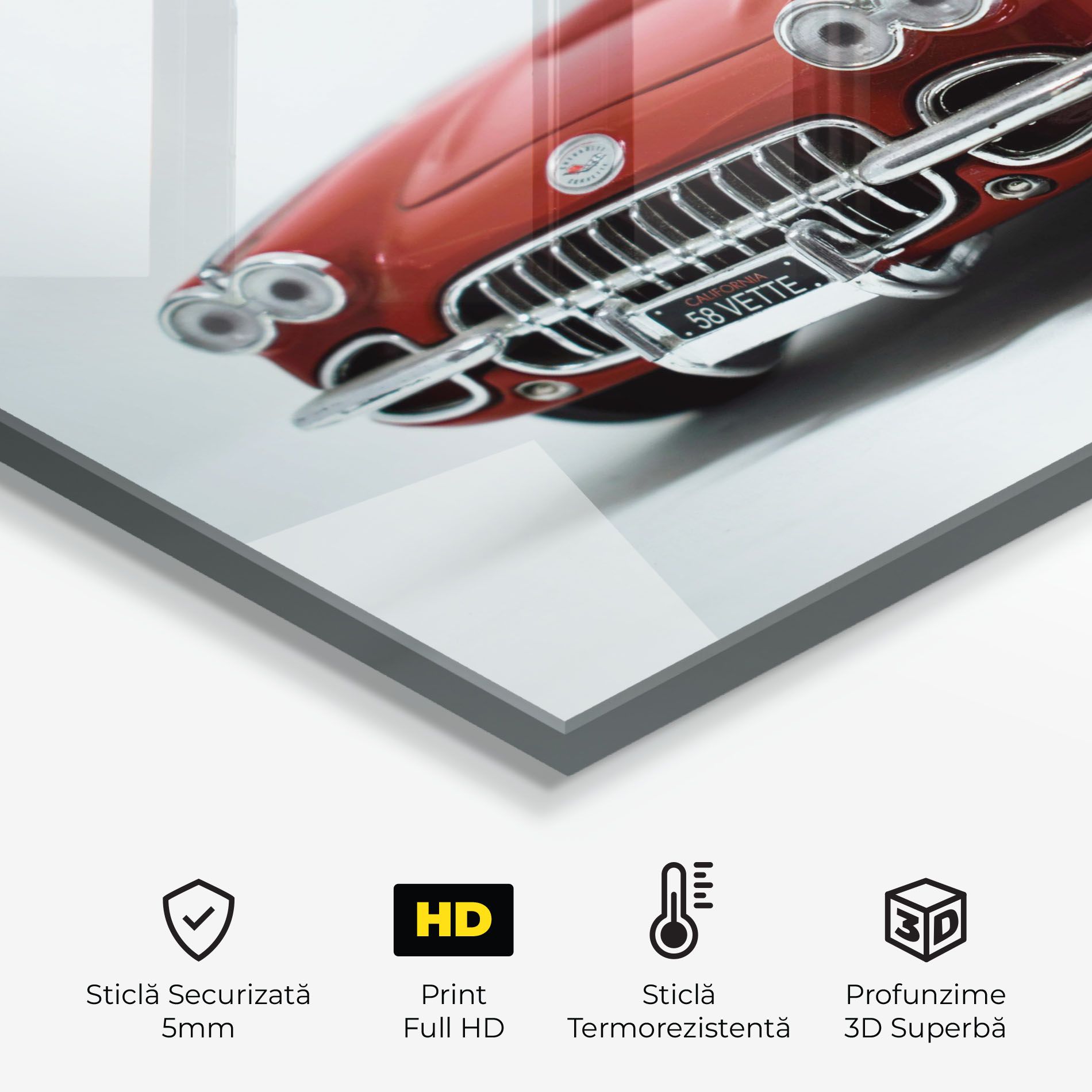 Vintage Red Car mockup 2