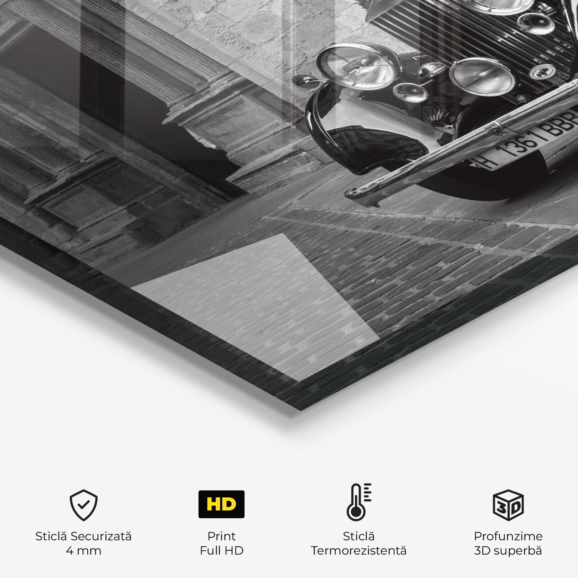 Panou Sticla Bucatarie Classic Car View mockup 2