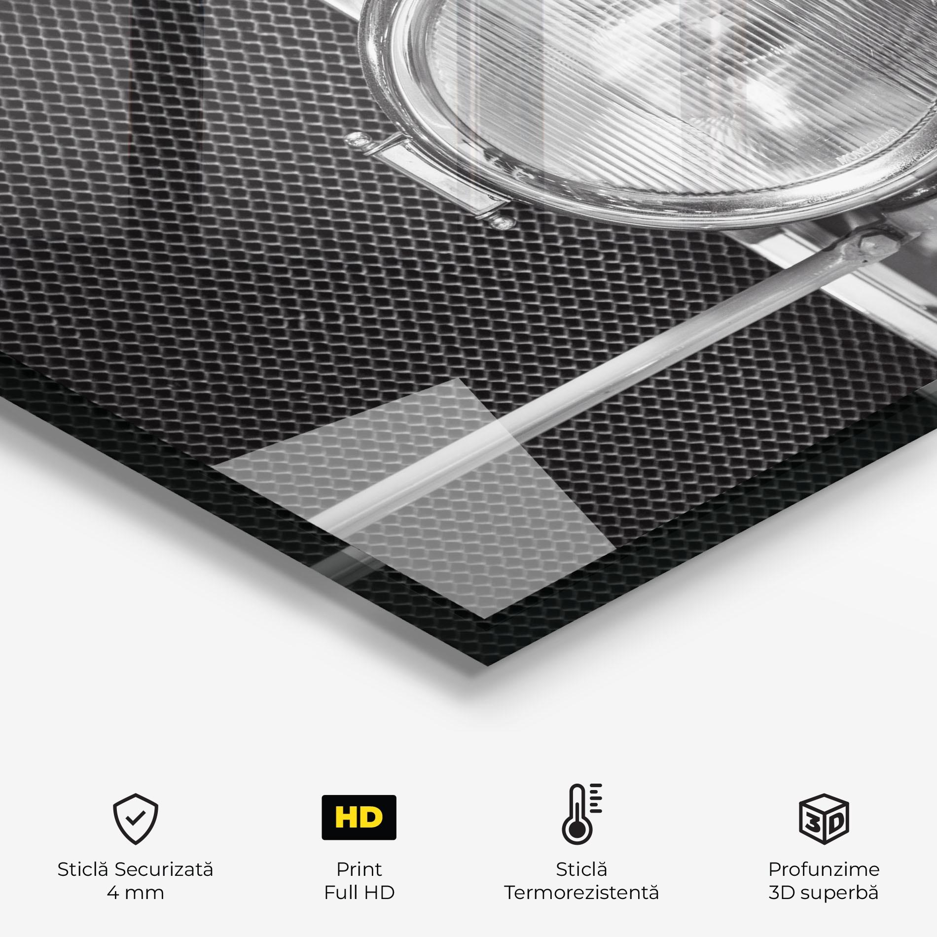 Panou Sticla Bucatarie Closeup Grey Car mockup 2