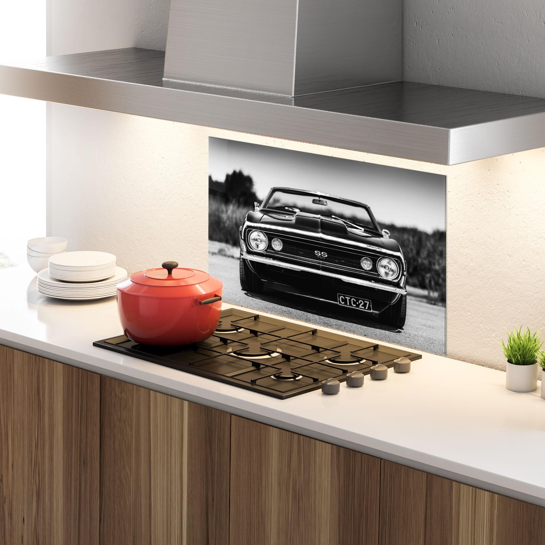 Panou Sticla Bucatarie American Car mockup 4