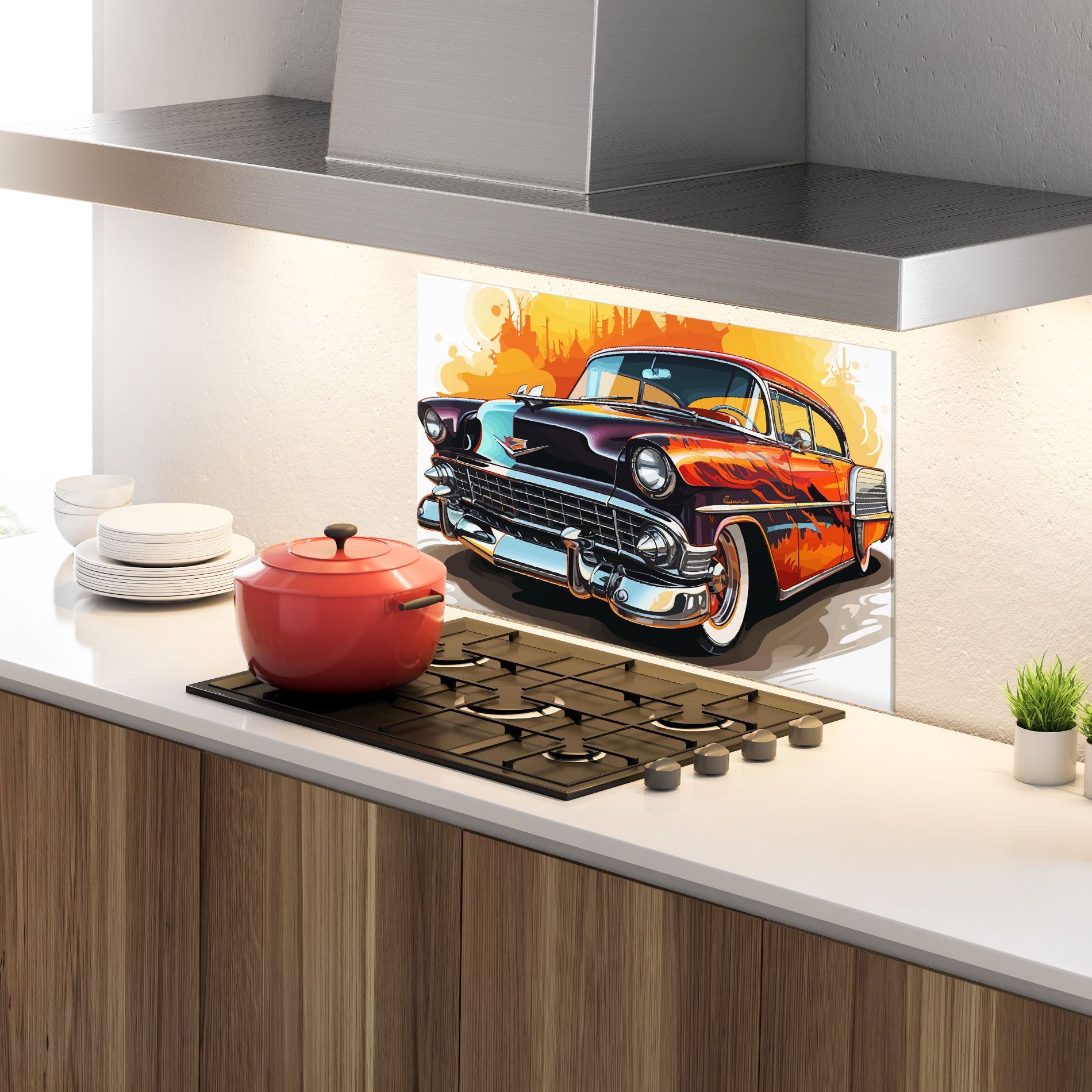 Cool Vintage Car mockup 4