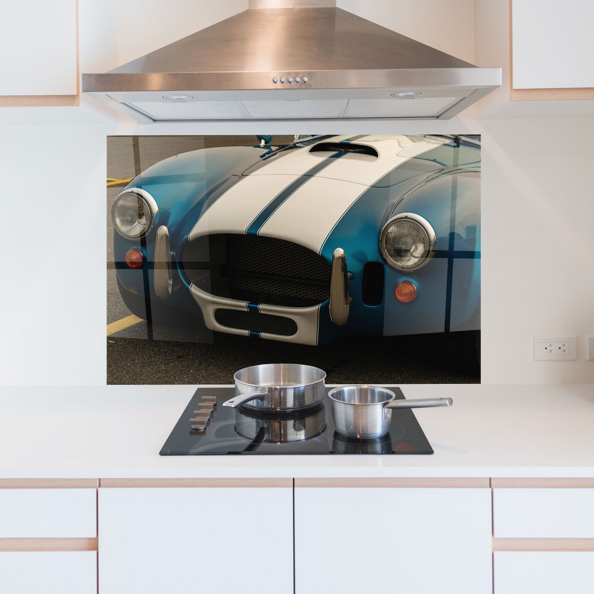 Blue Vintage Car mockup 5