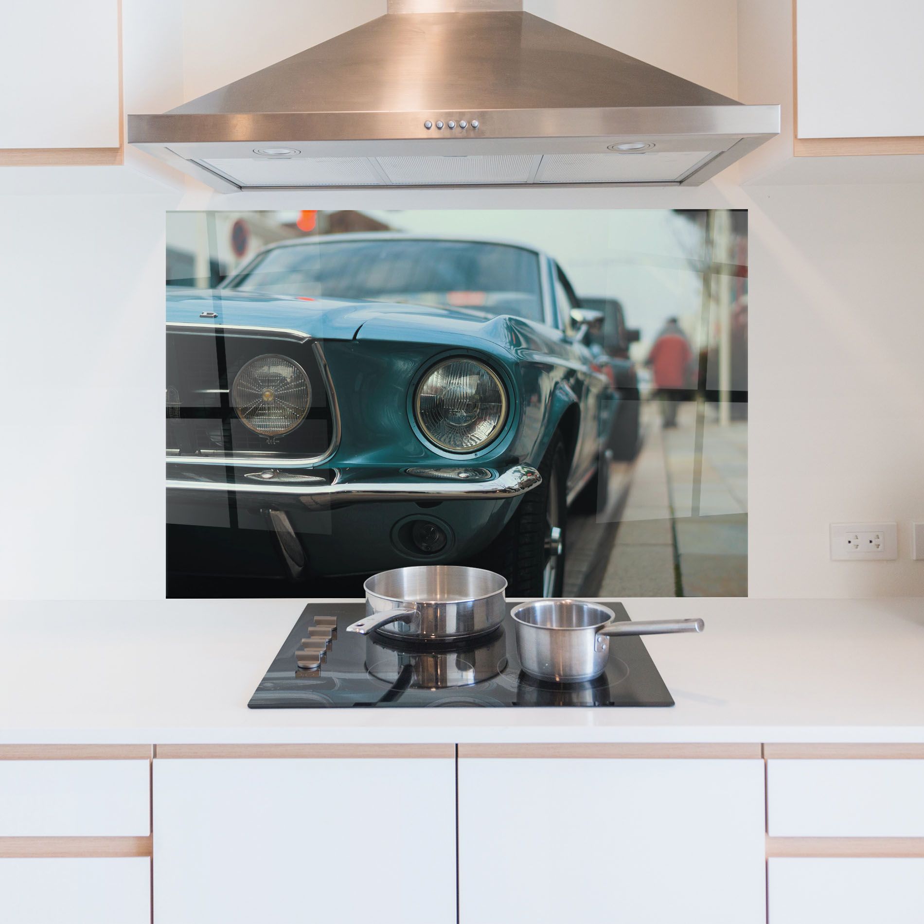 Closeup Blue Car mockup 5