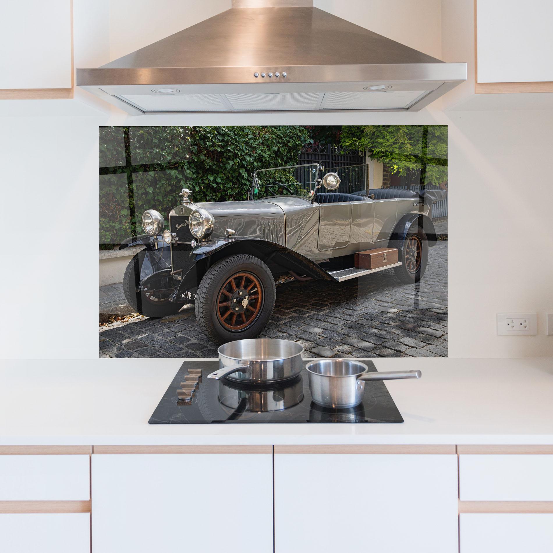 Panou Sticla Bucatarie Cream Car mockup 5