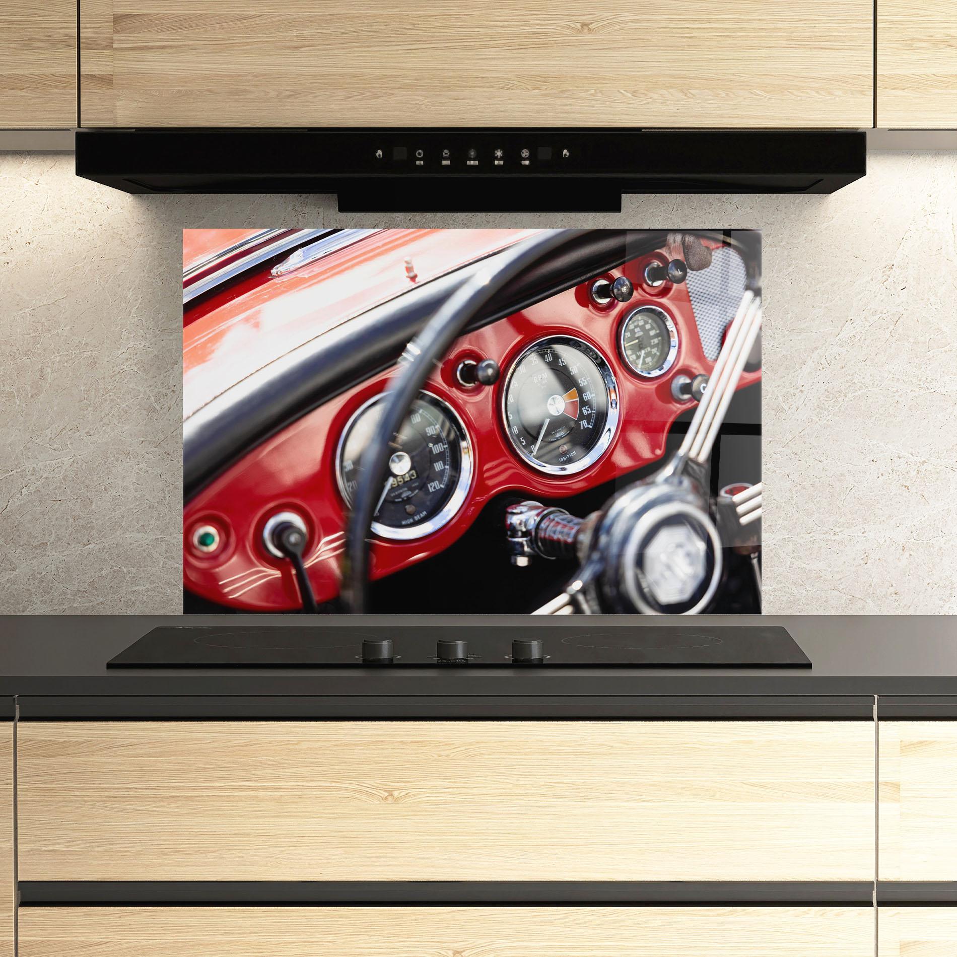 Panou Sticla Bucatarie Classic Black Wheel mockup 3