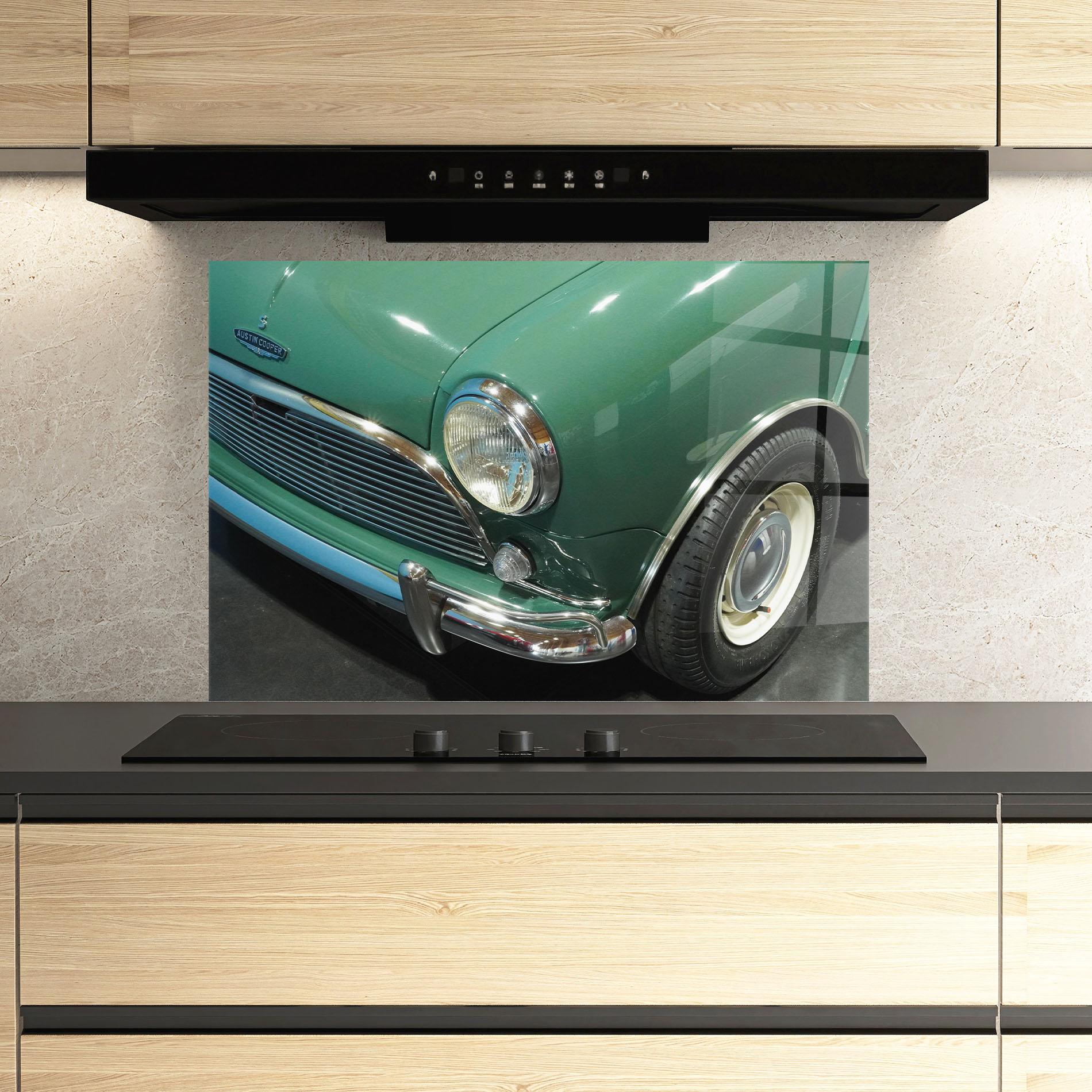 Panou Sticla Bucatarie Pretty Green Car mockup 3