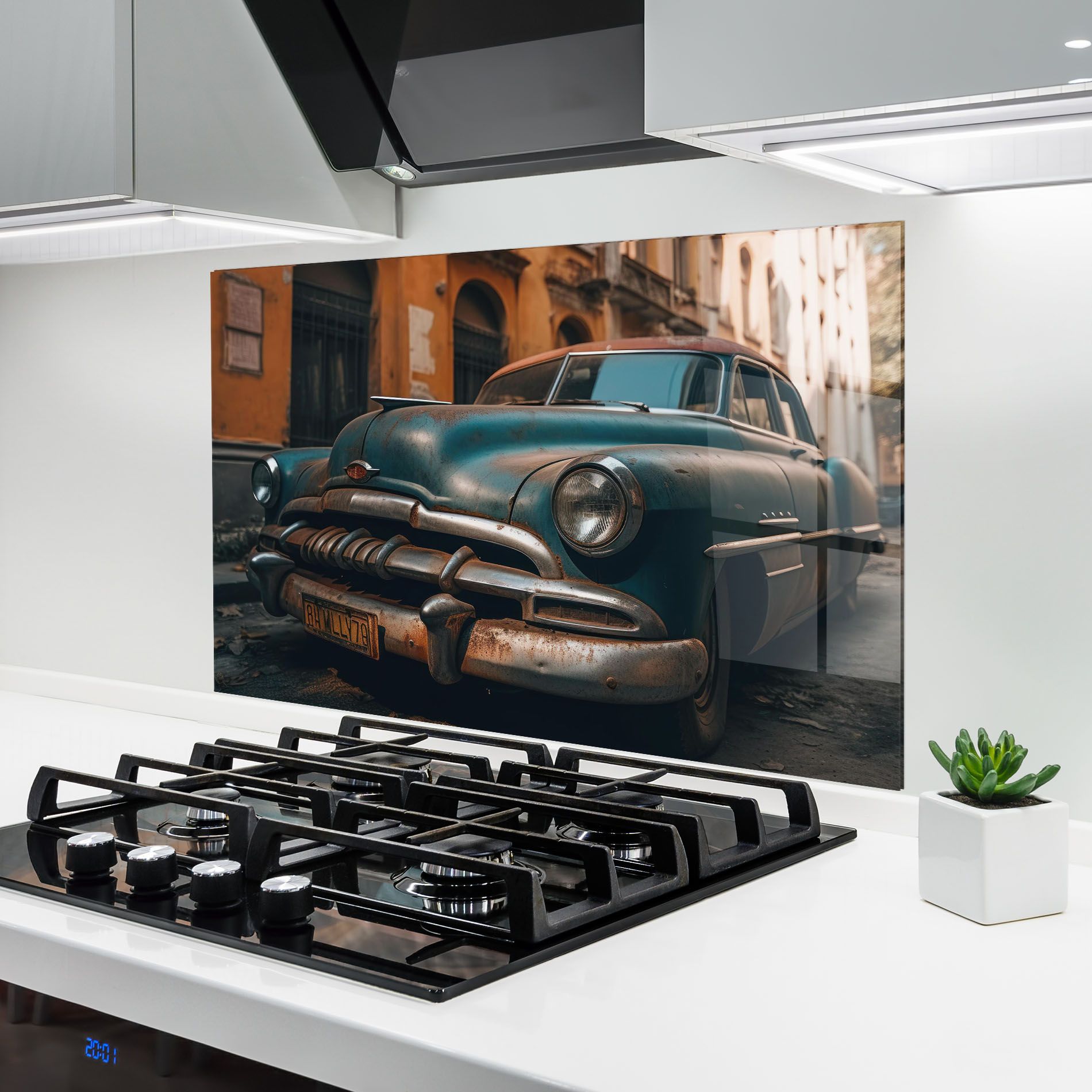 Blue Old Car mockup 6