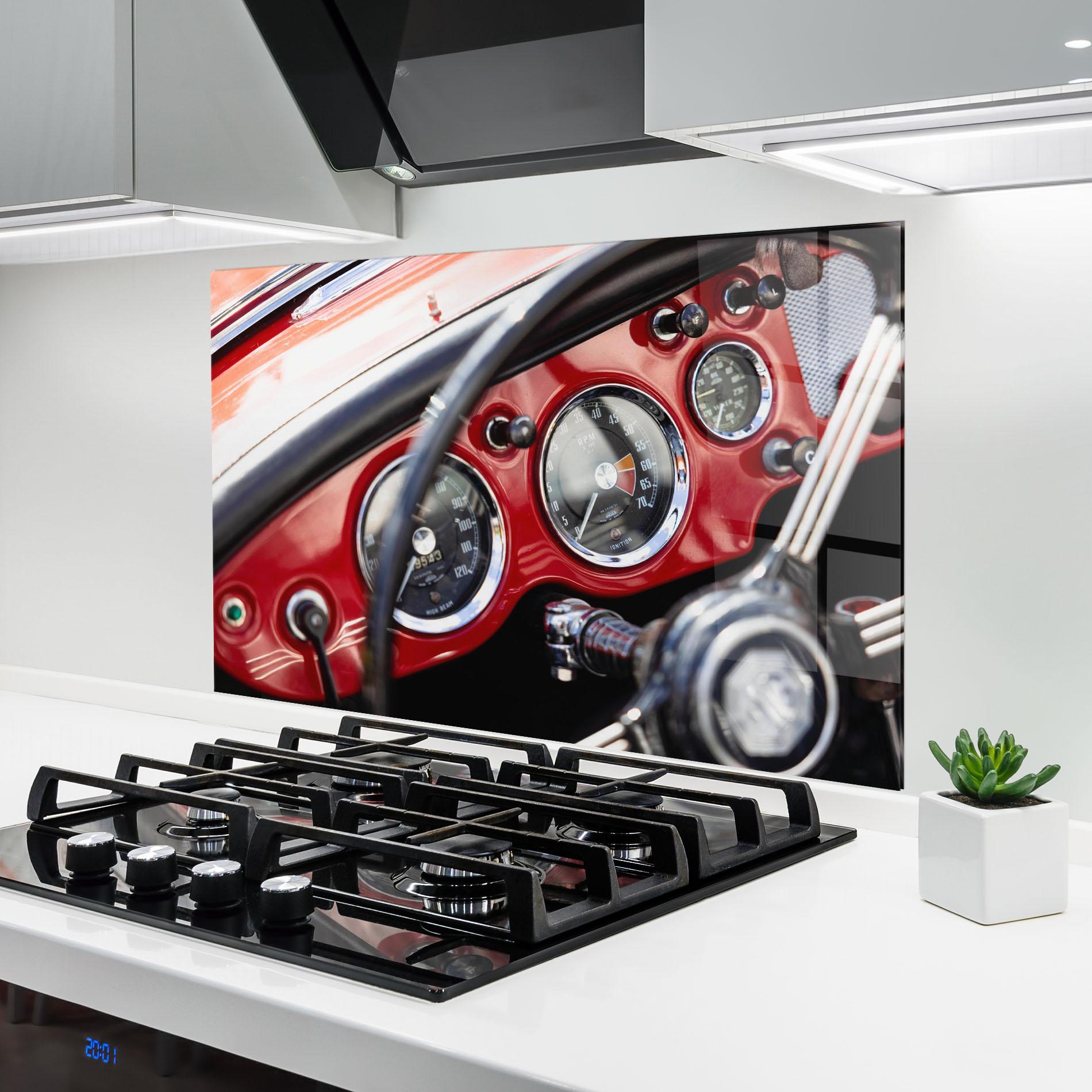 Panou Sticla Bucatarie Classic Black Wheel mockup 6