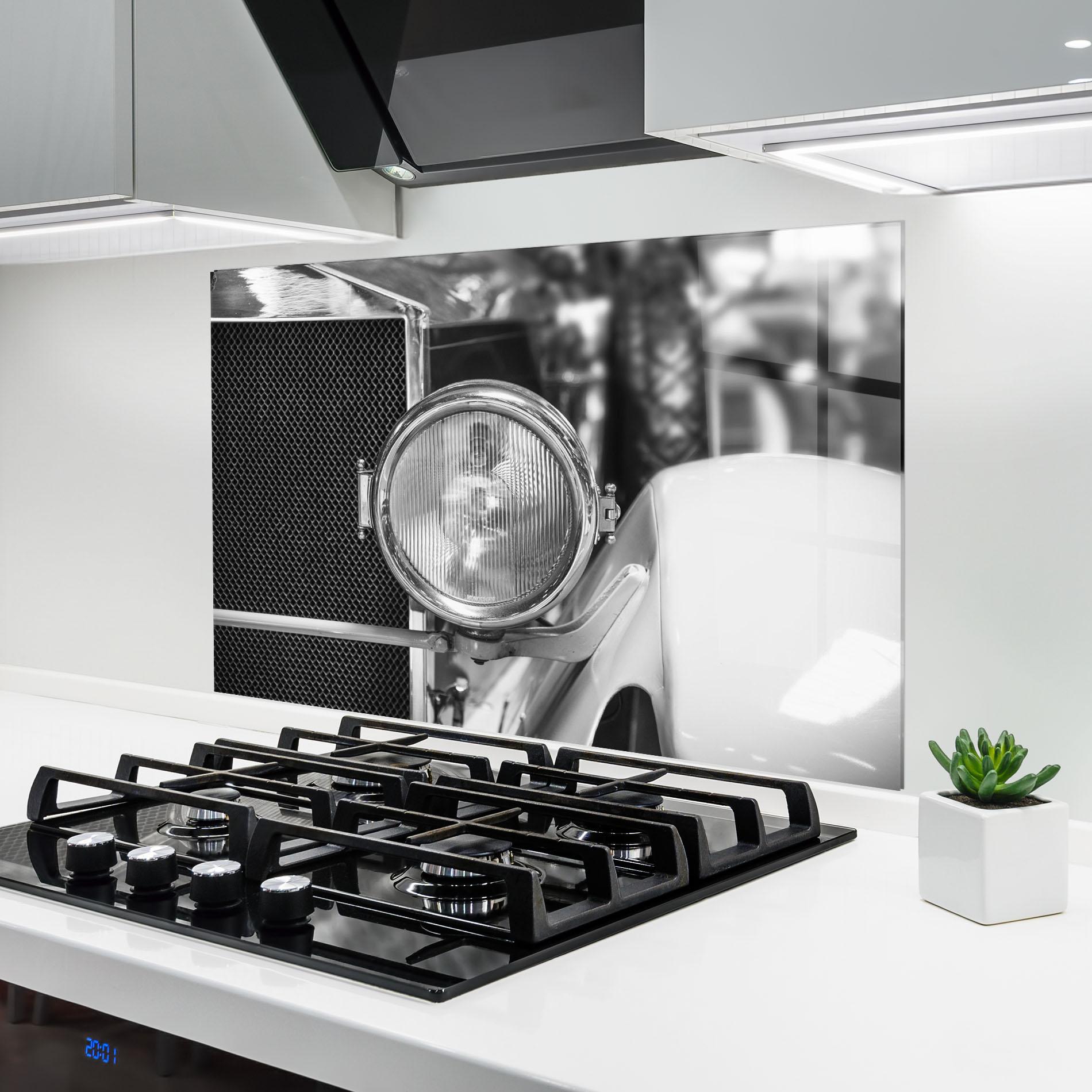 Panou Sticla Bucatarie Closeup Grey Car mockup 6