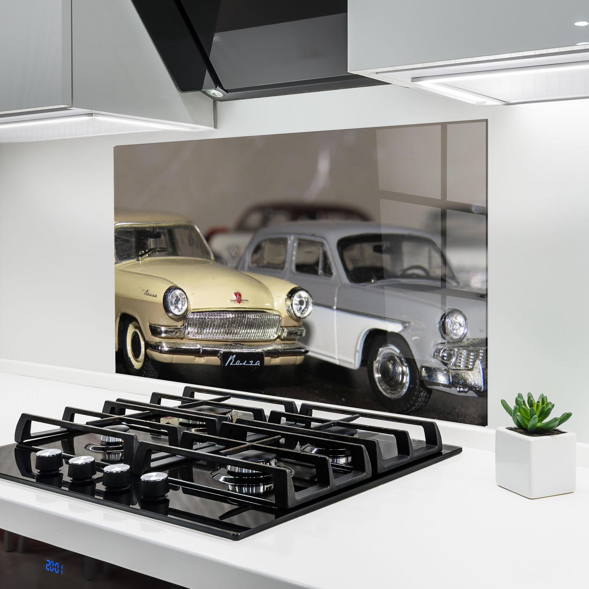 Panou Sticla Bucatarie Cream Grey Car mockup 6