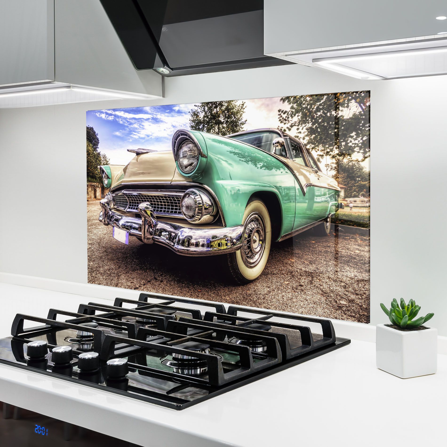 Green Vintage Car mockup 6