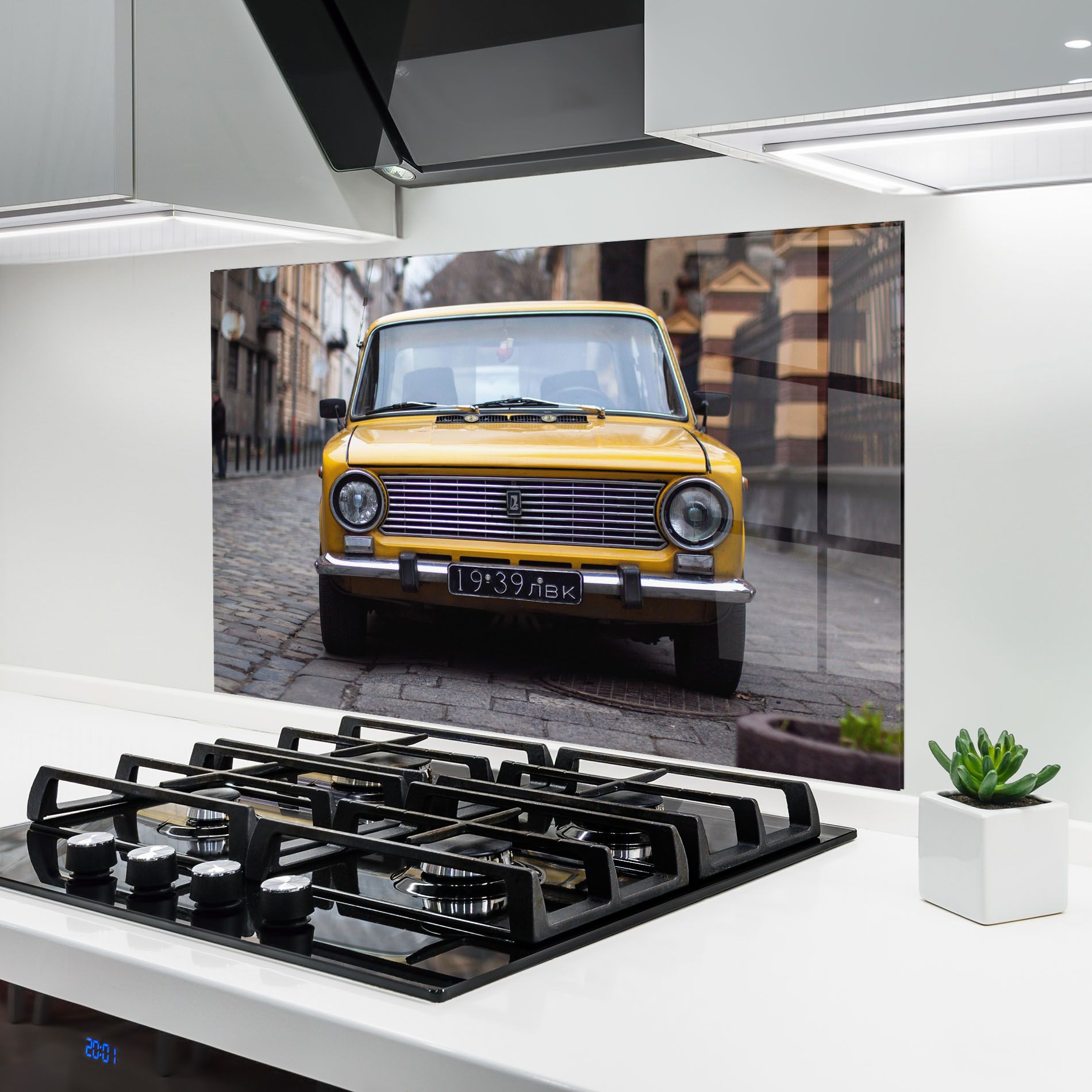 Old Yellow Car mockup 6