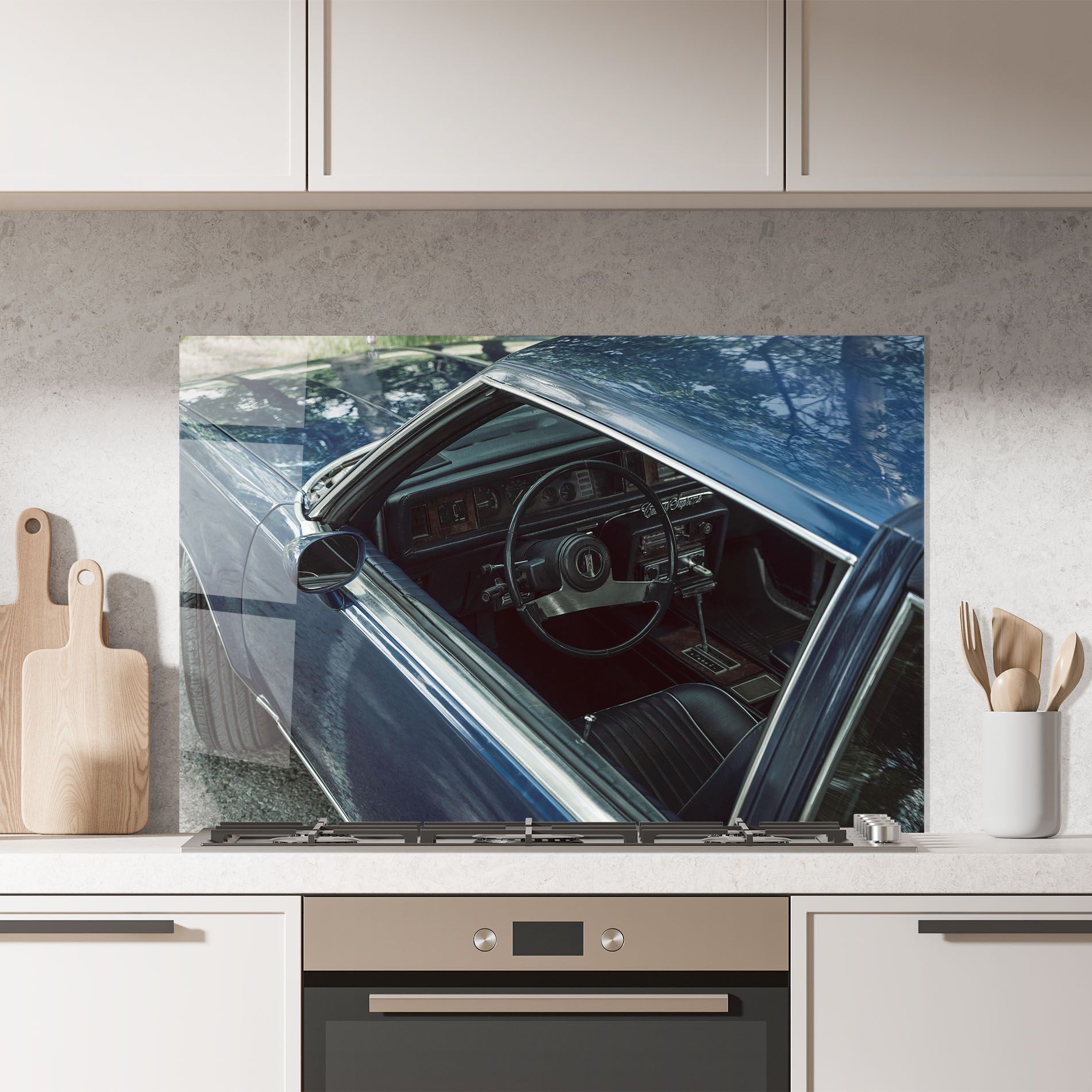 Old Blue Car mockup 7