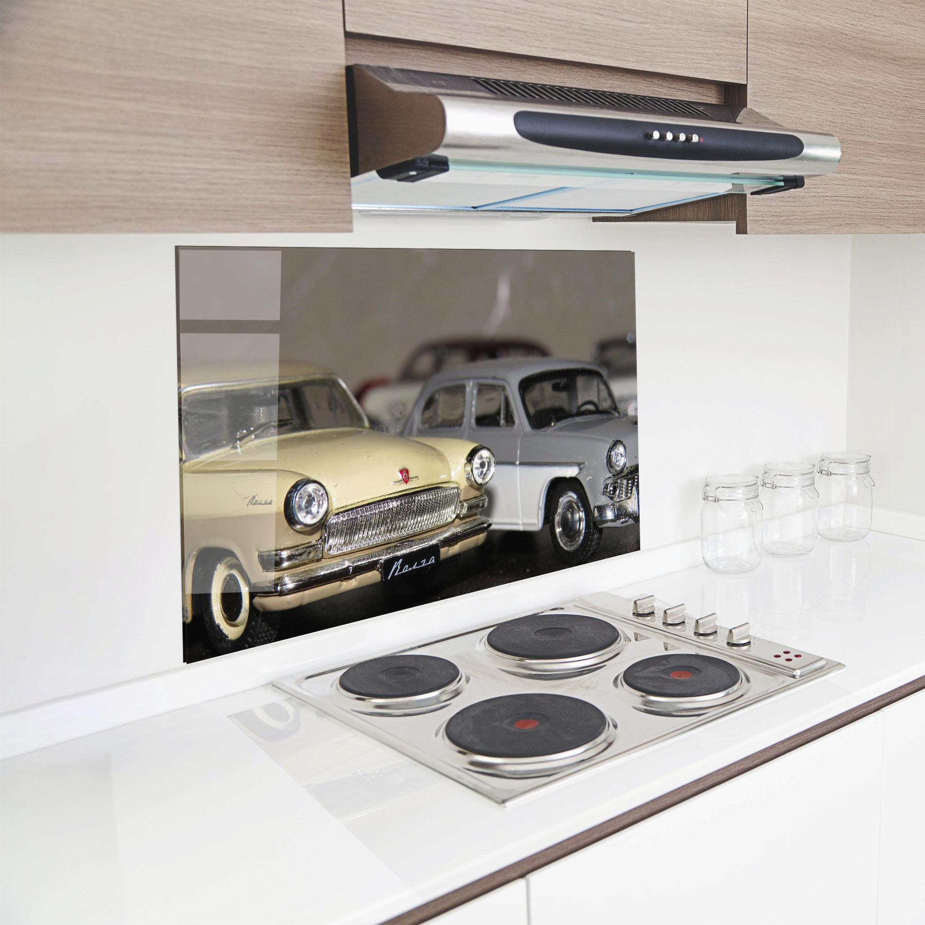 Panou Sticla Bucatarie Cream Grey Car mockup 8