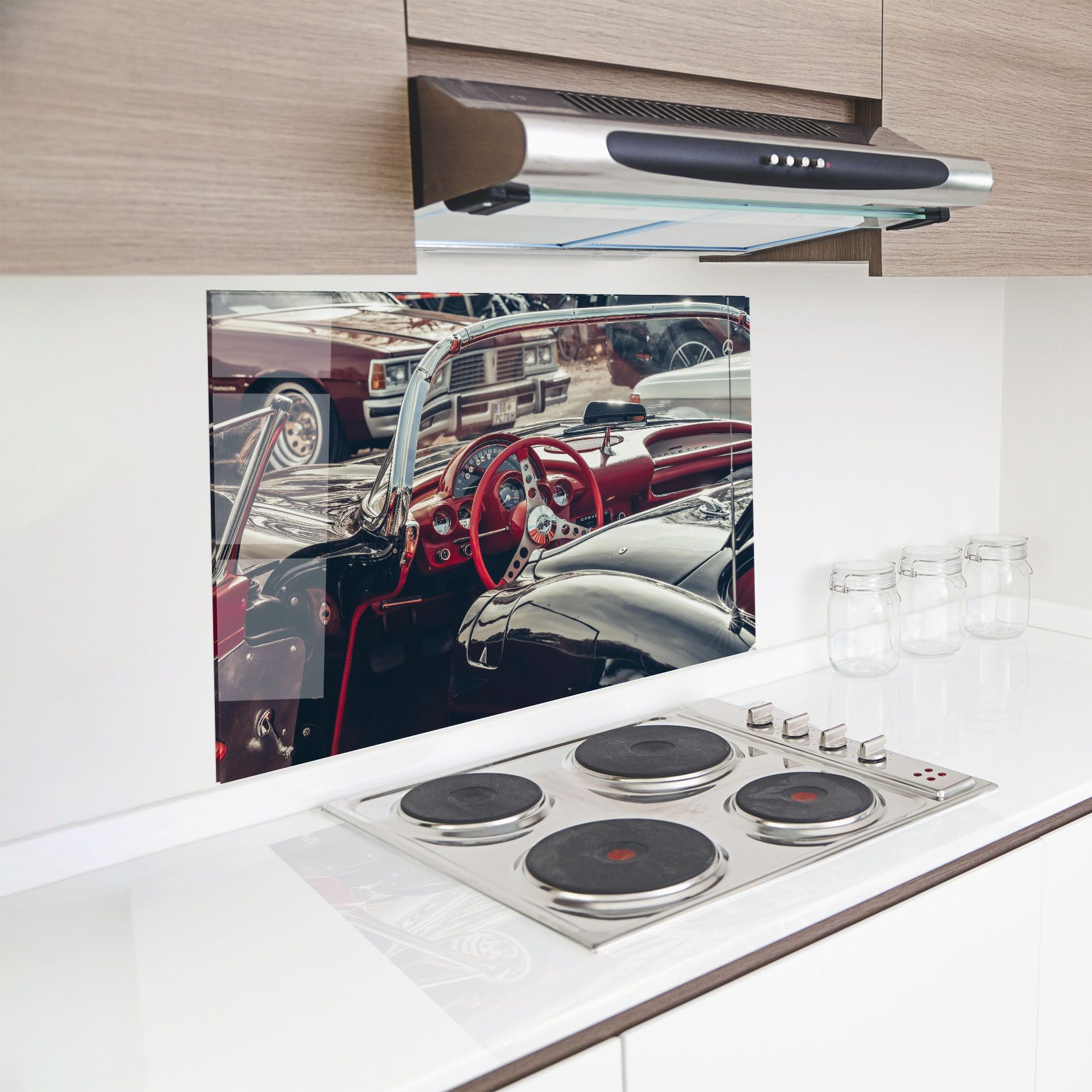 Steering Wheel Red mockup 8