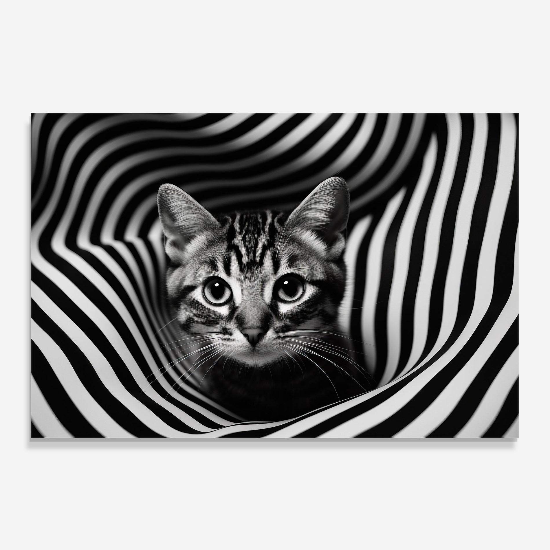 Panou Sticla Bucatarie Closeup Cat Portrait mockup 0